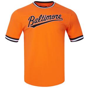 Pro Standard Men's MLB Baltimore Orioles Classic Chenille Striped Sleeve Top