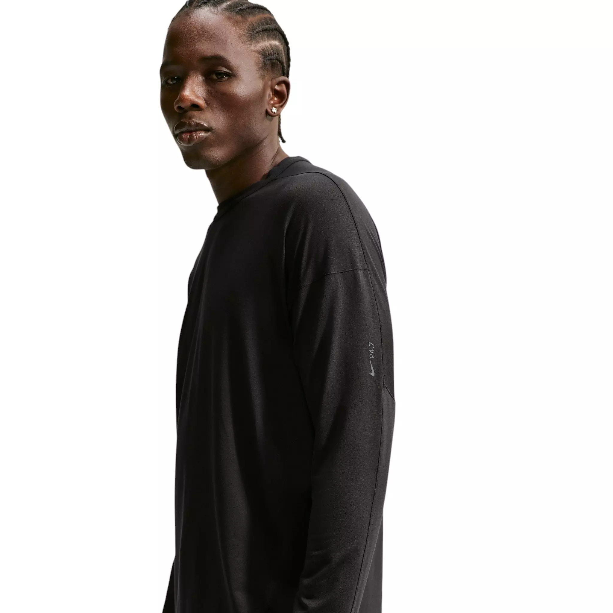 Nike Men's 24.7 ImpossiblySoft Light Dri-FIT Long Sleeve Top - Black - BLACK