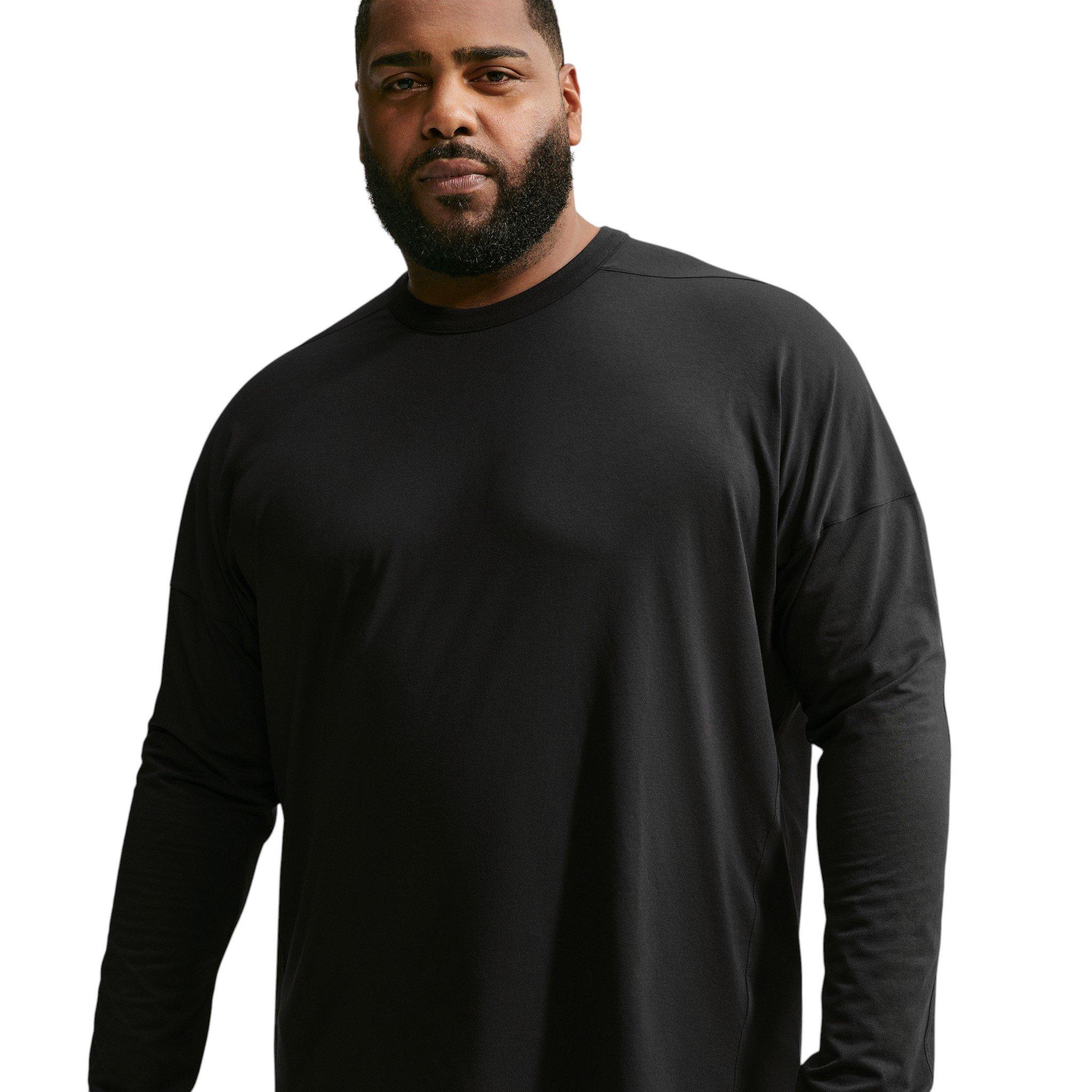 Nike Men's 24.7 ImpossiblySoft Light Dri-FIT Long Sleeve Top - Black - BLACK