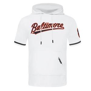 Pro Standard Men's MLB Baltimore Orioles Classic Chenille Short Sleeve Pullover Hoodie