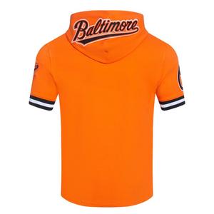 Pro Standard Men's MLB Baltimore Orioles Classic Chenille Short Sleeve Pullover Hoodie