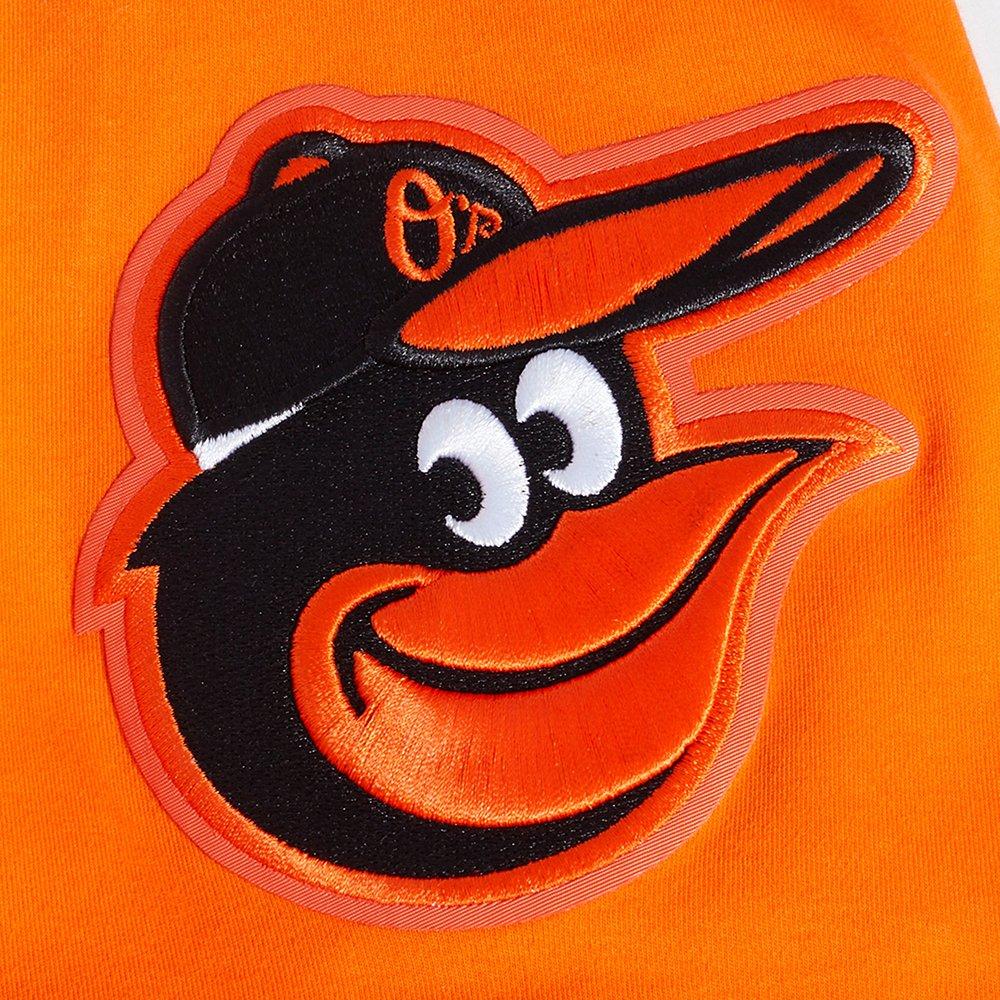 Pro Standard Men's MLB Baltimore Orioles Classic Chenille Short Sleeve Pullover Hoodie - ORANGE/BLACK Thumbnail View 7