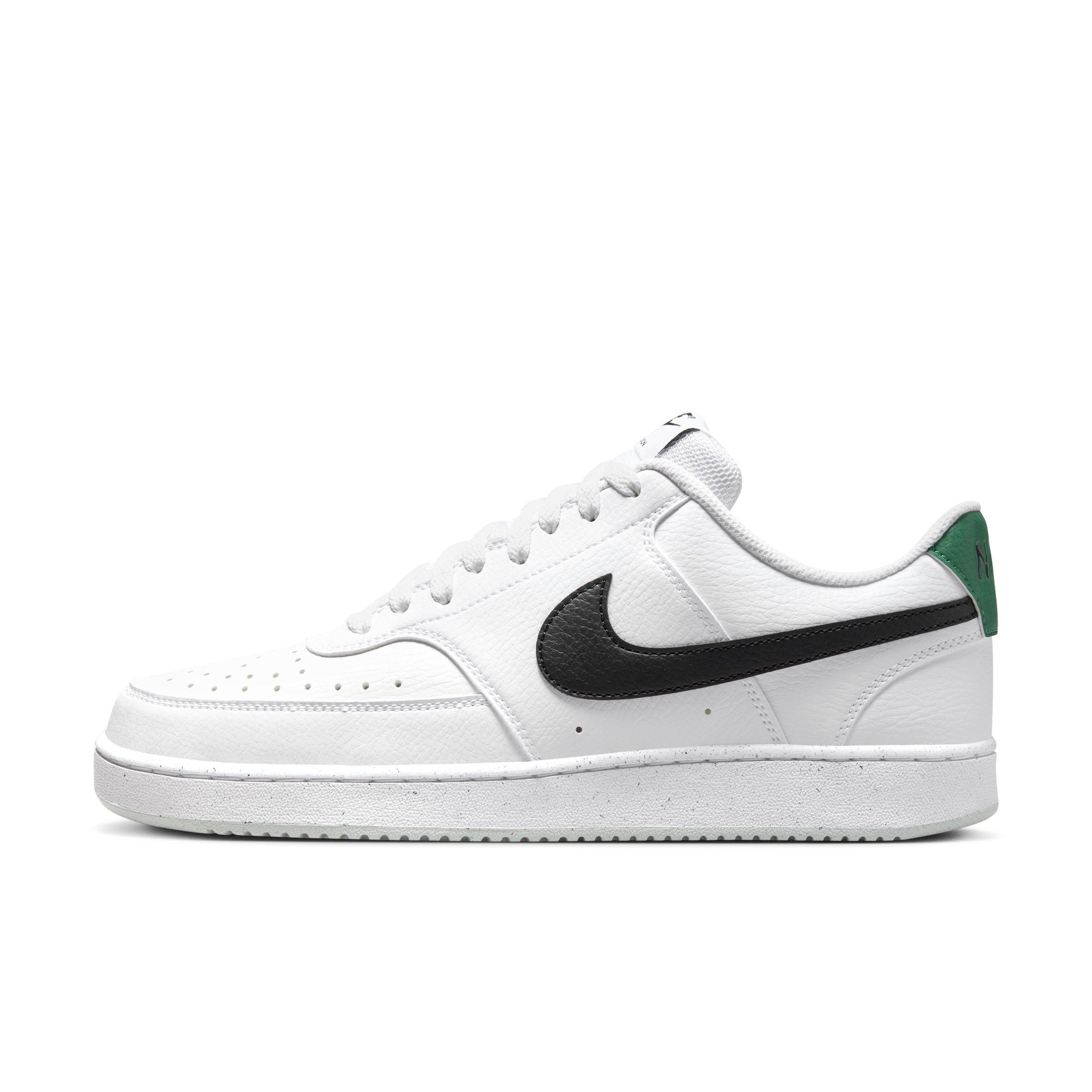 Nike Court Vision Low Next Nature "White/White/Black/Green" Men's Shoe - WHITE/WHITE/BLACK/GREEN Thumbnail View 2