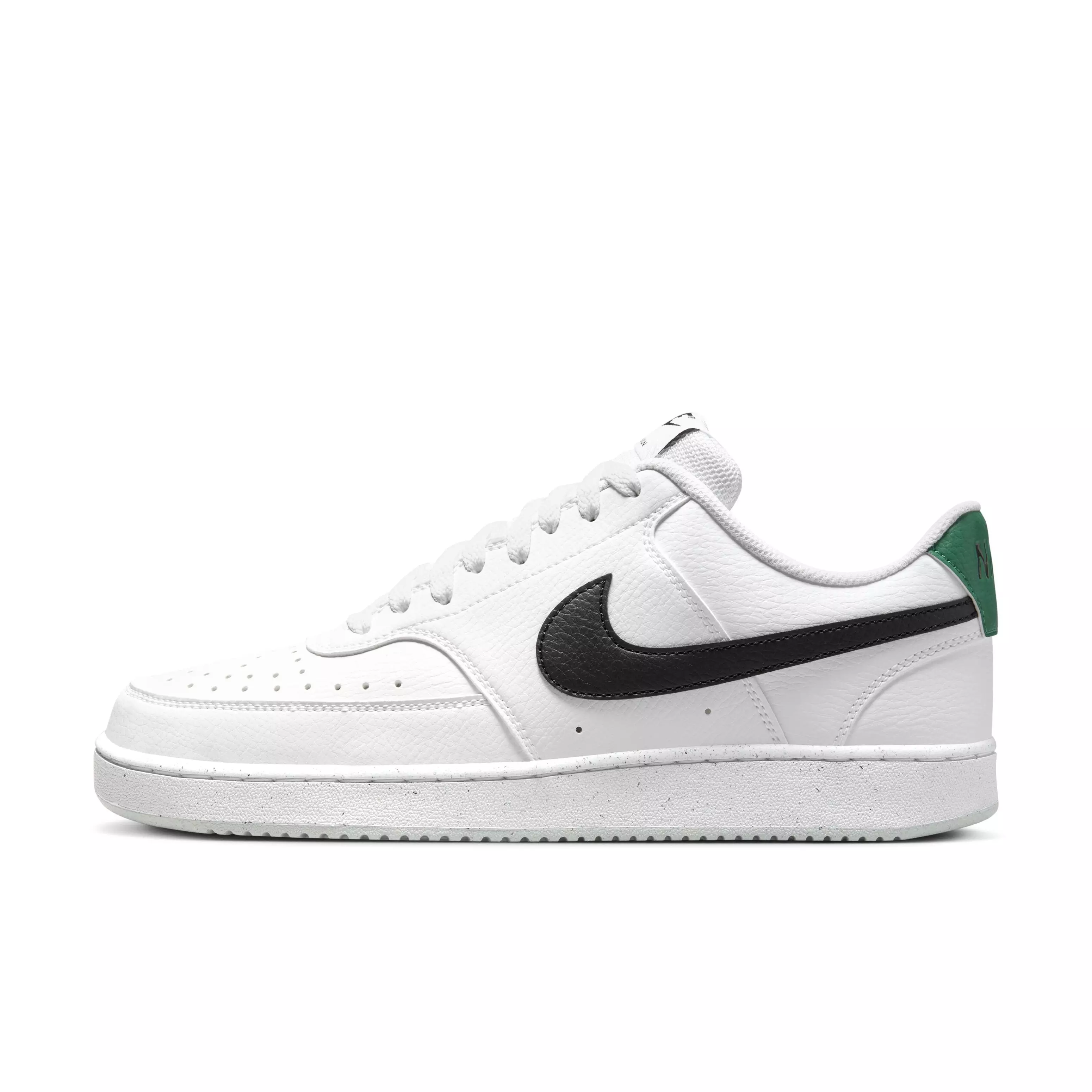 Nike Court Vision Low Next Nature "White/White/Black/Green" Men's Shoe - WHITE/WHITE/BLACK/GREEN