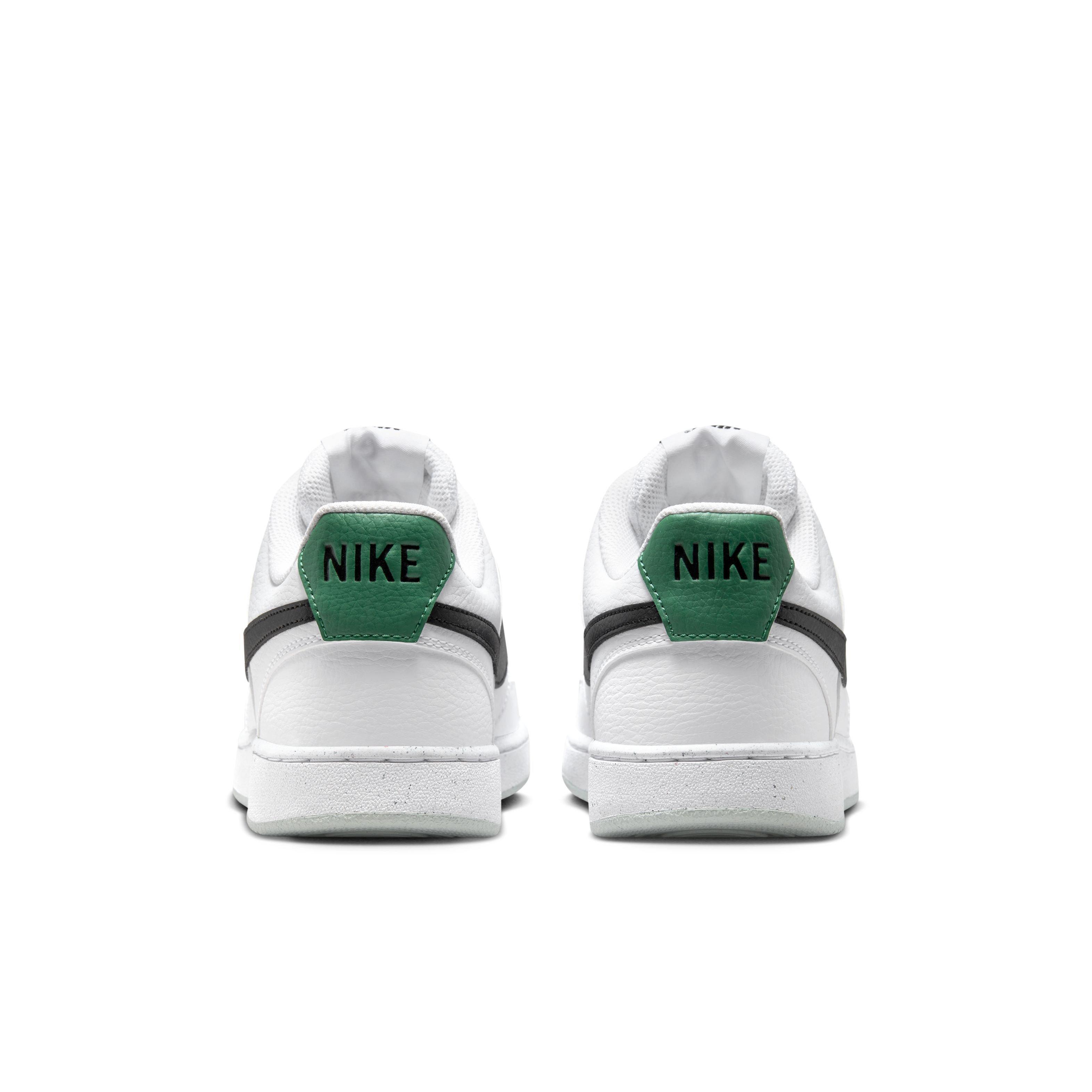 Nike Court Vision Low Next Nature "White/White/Black/Green" Men's Shoe - WHITE/WHITE/BLACK/GREEN Thumbnail View 5