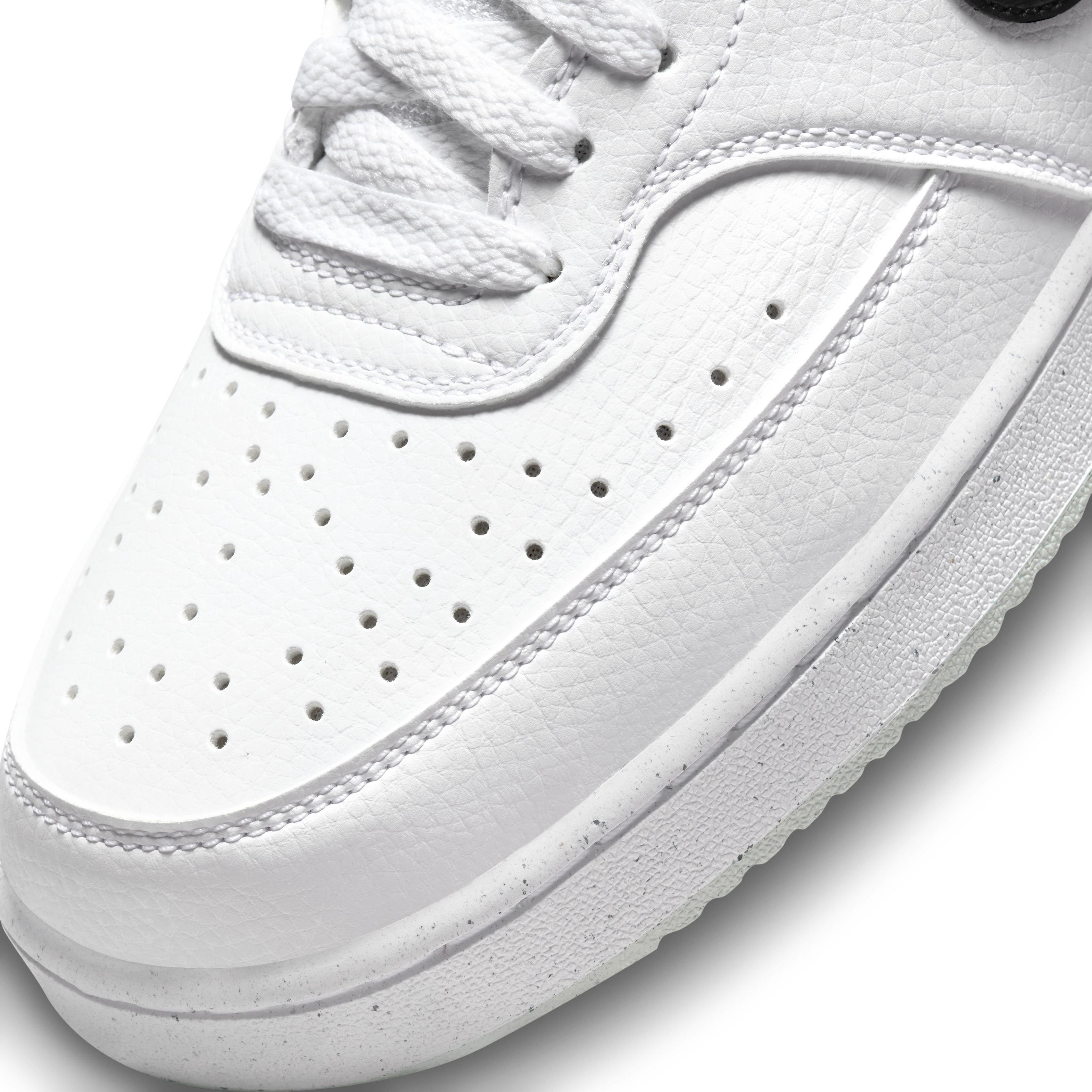 Nike Court Vision Low Next Nature "White/White/Black/Green" Men's Shoe - WHITE/WHITE/BLACK/GREEN Thumbnail View 7