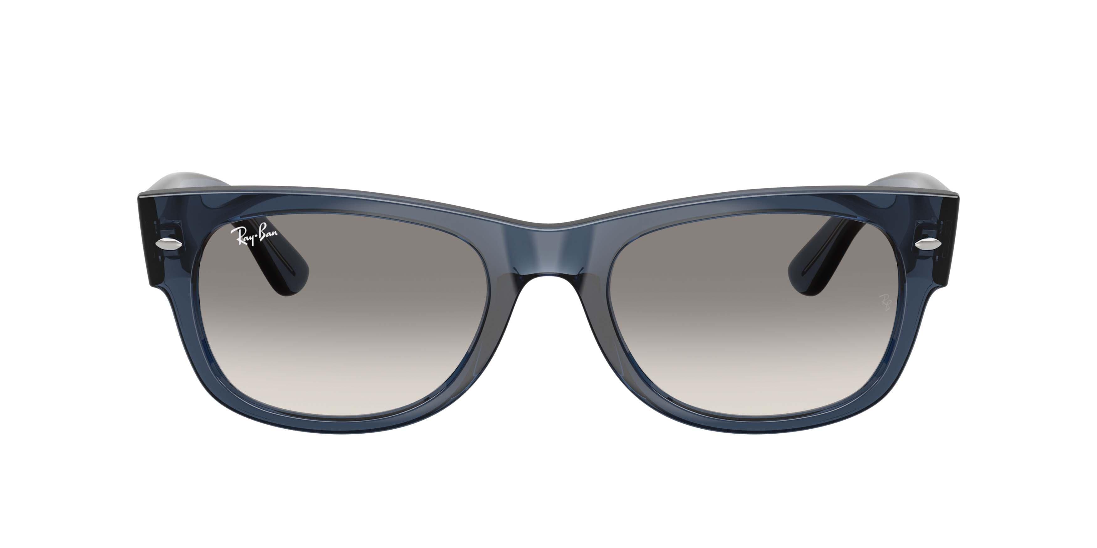 Ray-Ban Mega Wayfarer II Clear Gradient Grey Sunglasses &ndash; Polished Transparent Dark Blue - BLUE/GREY Thumbnail View 2