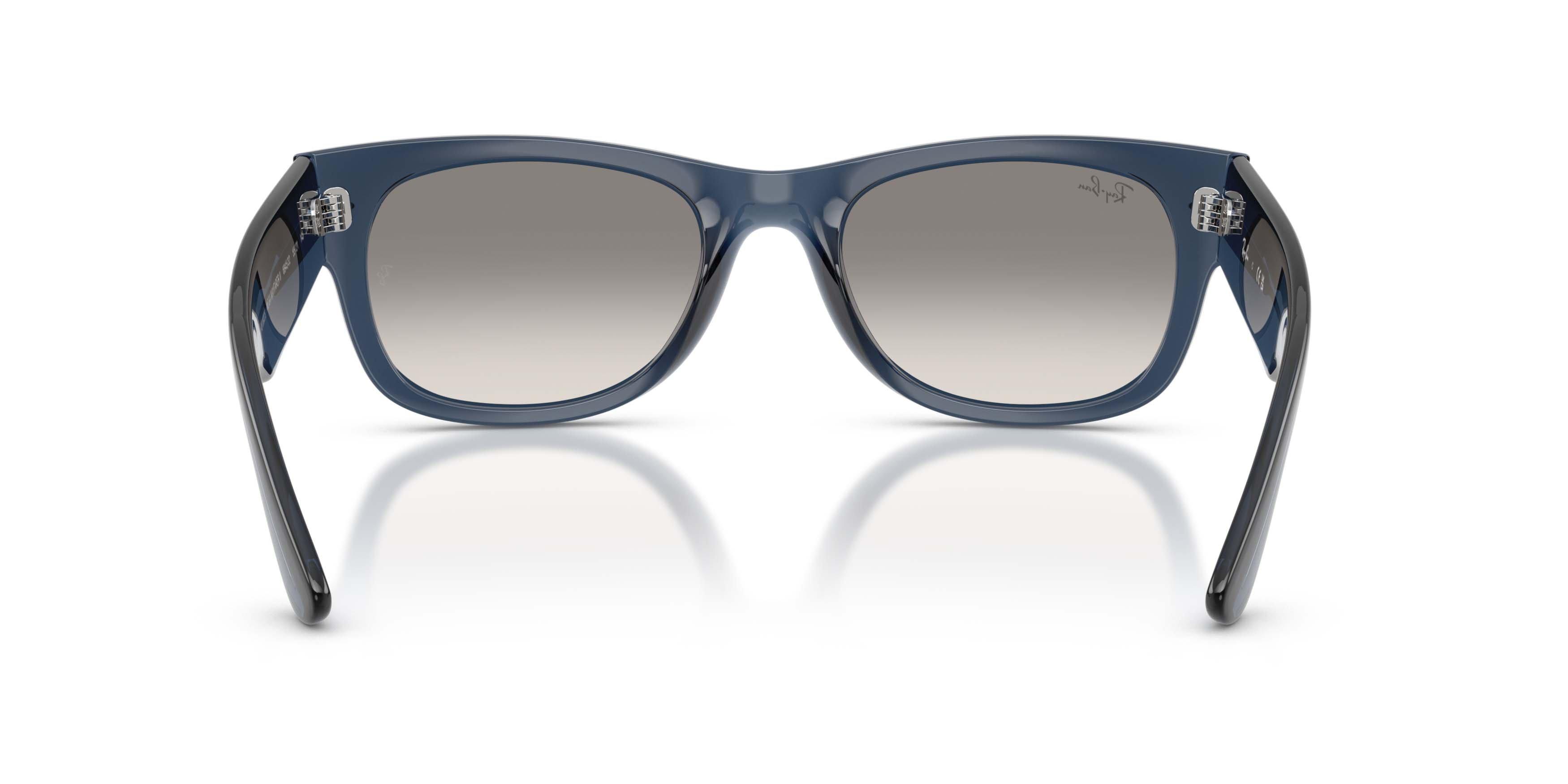 Ray-Ban Mega Wayfarer II Clear Gradient Grey Sunglasses &ndash; Polished Transparent Dark Blue - BLUE/GREY Thumbnail View 4