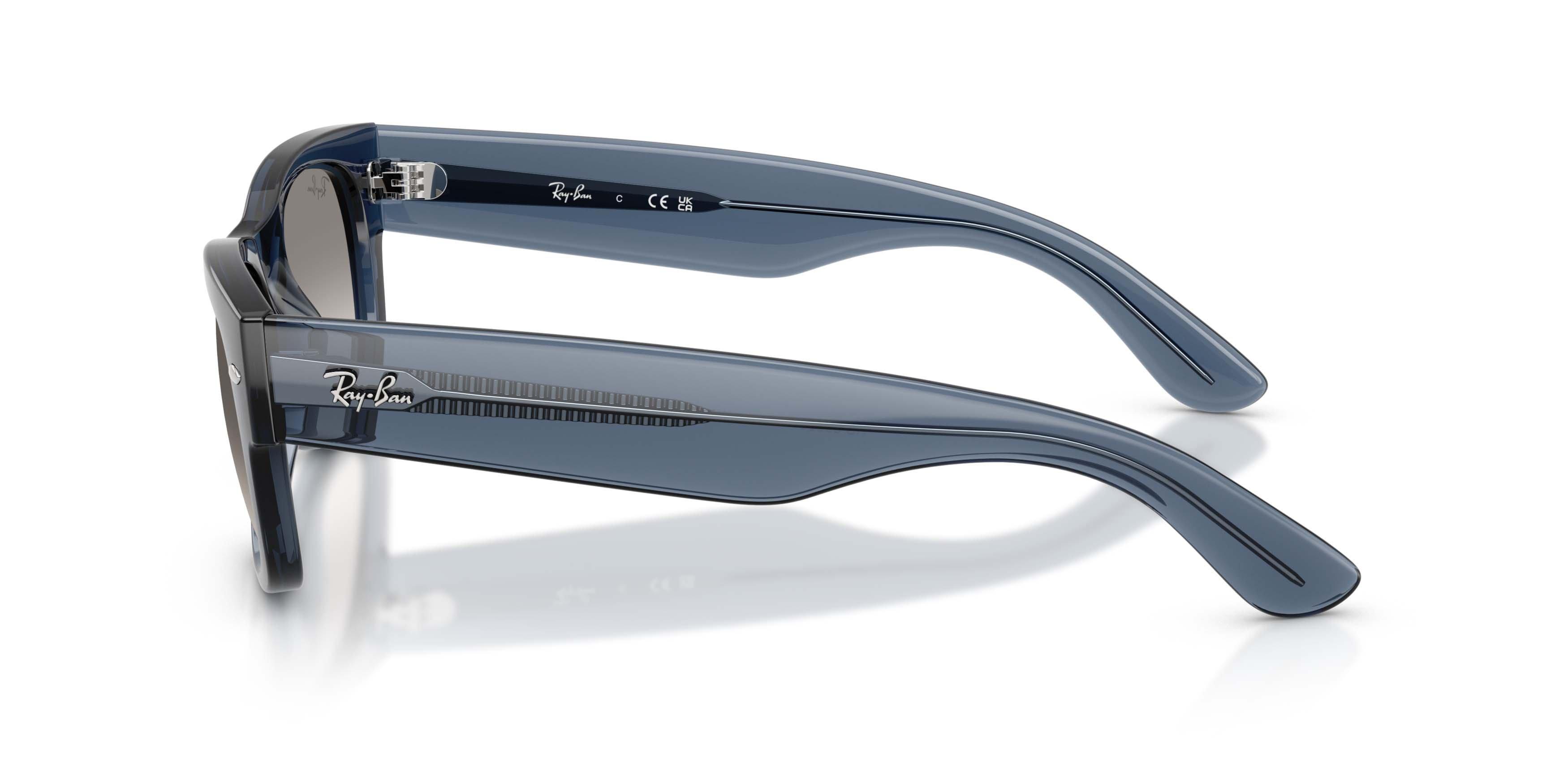 Ray-Ban Mega Wayfarer II Clear Gradient Grey Sunglasses &ndash; Polished Transparent Dark Blue - BLUE/GREY Thumbnail View 6