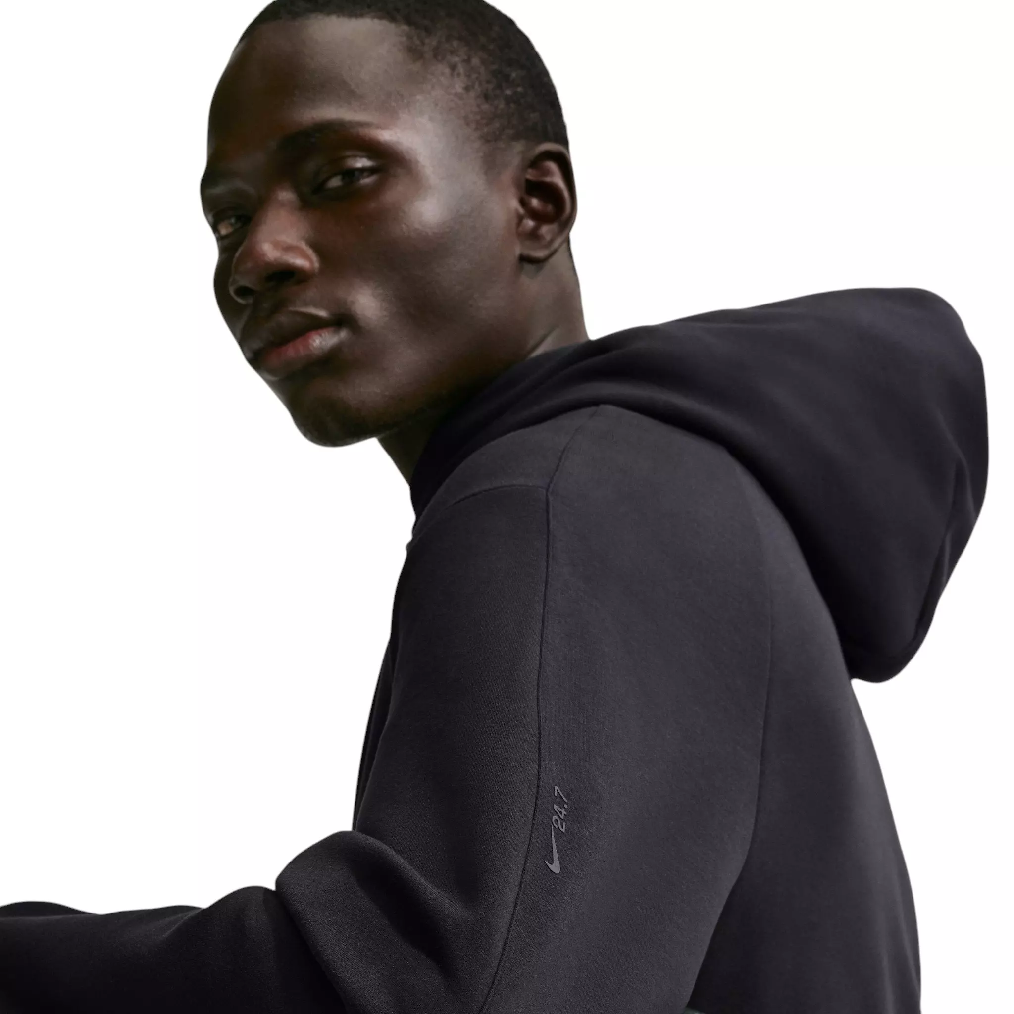 Nike Men's 24.7 ImpossiblySoft Dri-FIT Pullover Hoodie - Black - BLACK