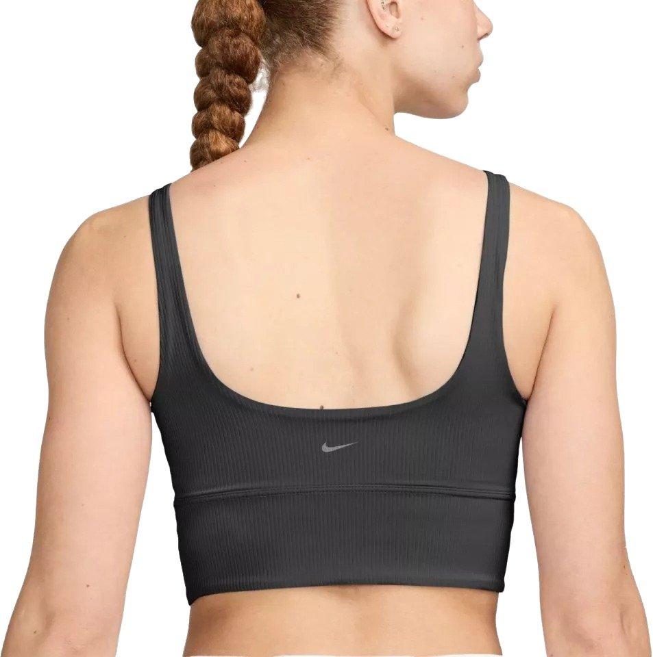 Nike Women's Wide Rib INF Light-Support Padded Longline Sports Bra - BLACK Thumbnail View 2