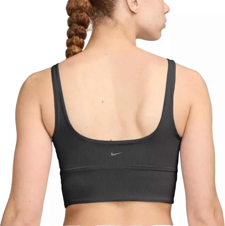 Nike Women's Wide Rib INF Light-Support Padded Longline Sports Bra - BLACK