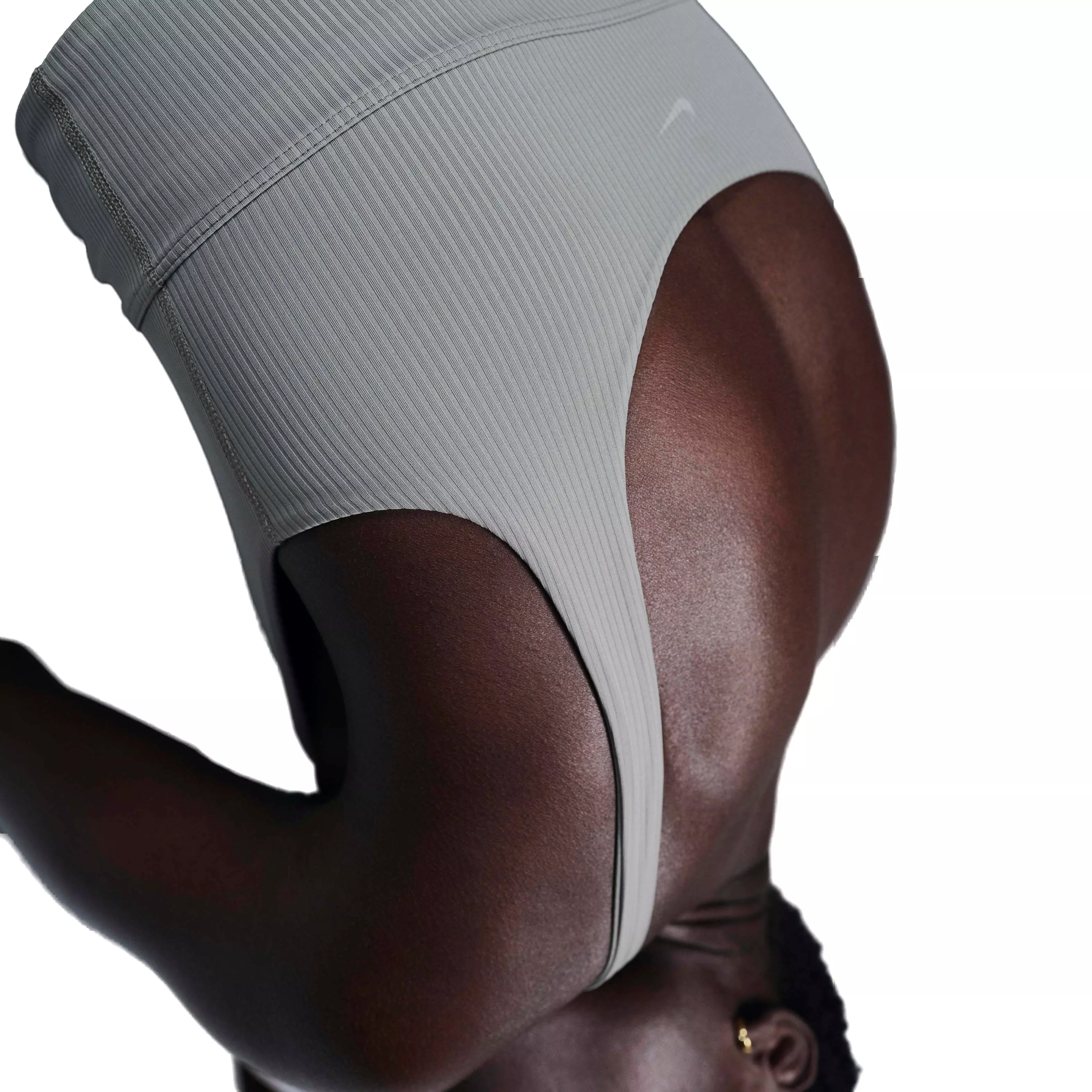 Nike Women's Wide Rib INF Light-Support Padded Longline Sports Bra - LT ARMY GREEN