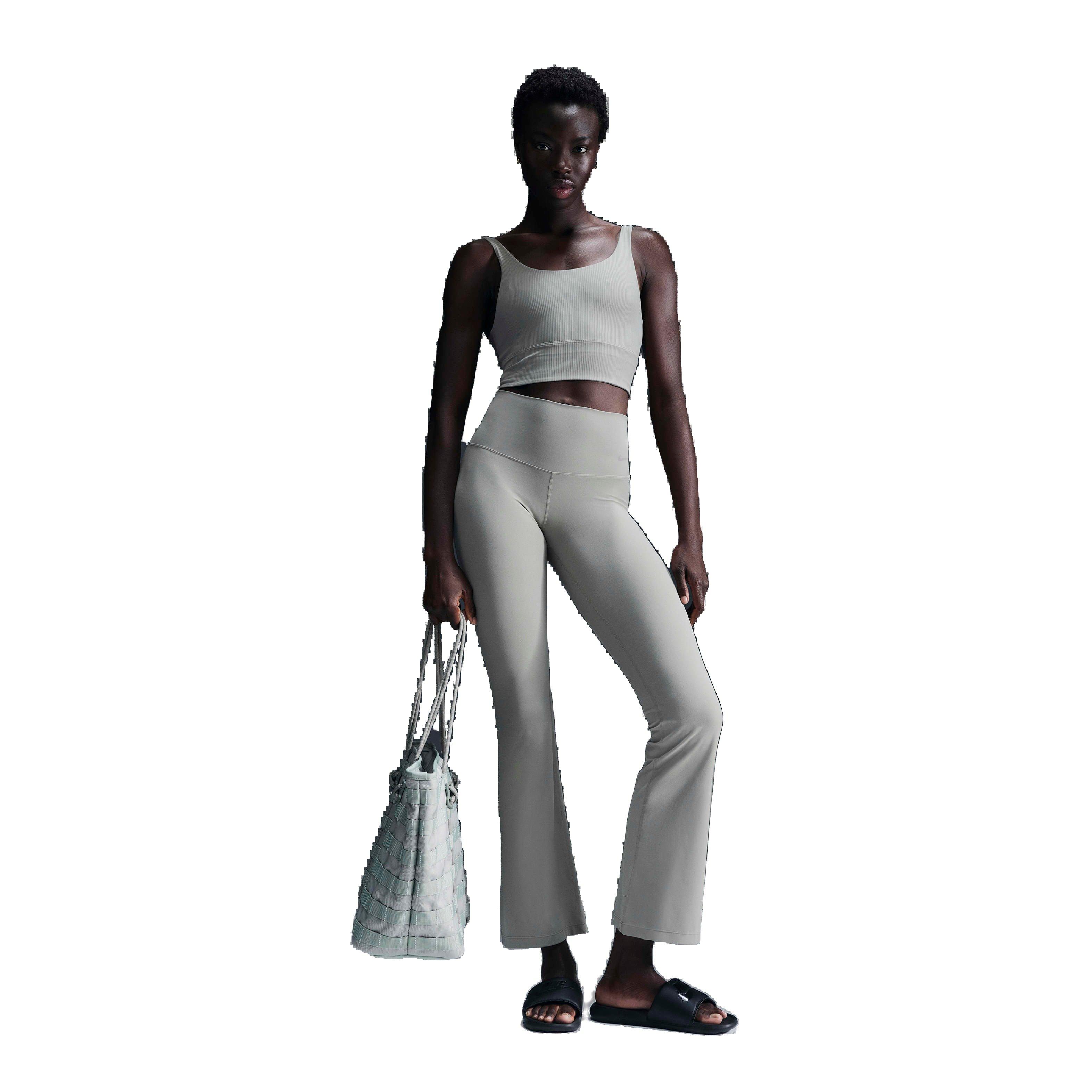 Nike Women's Wide Rib INF Light-Support Padded Longline Sports Bra - LT ARMY GREEN Thumbnail View 4