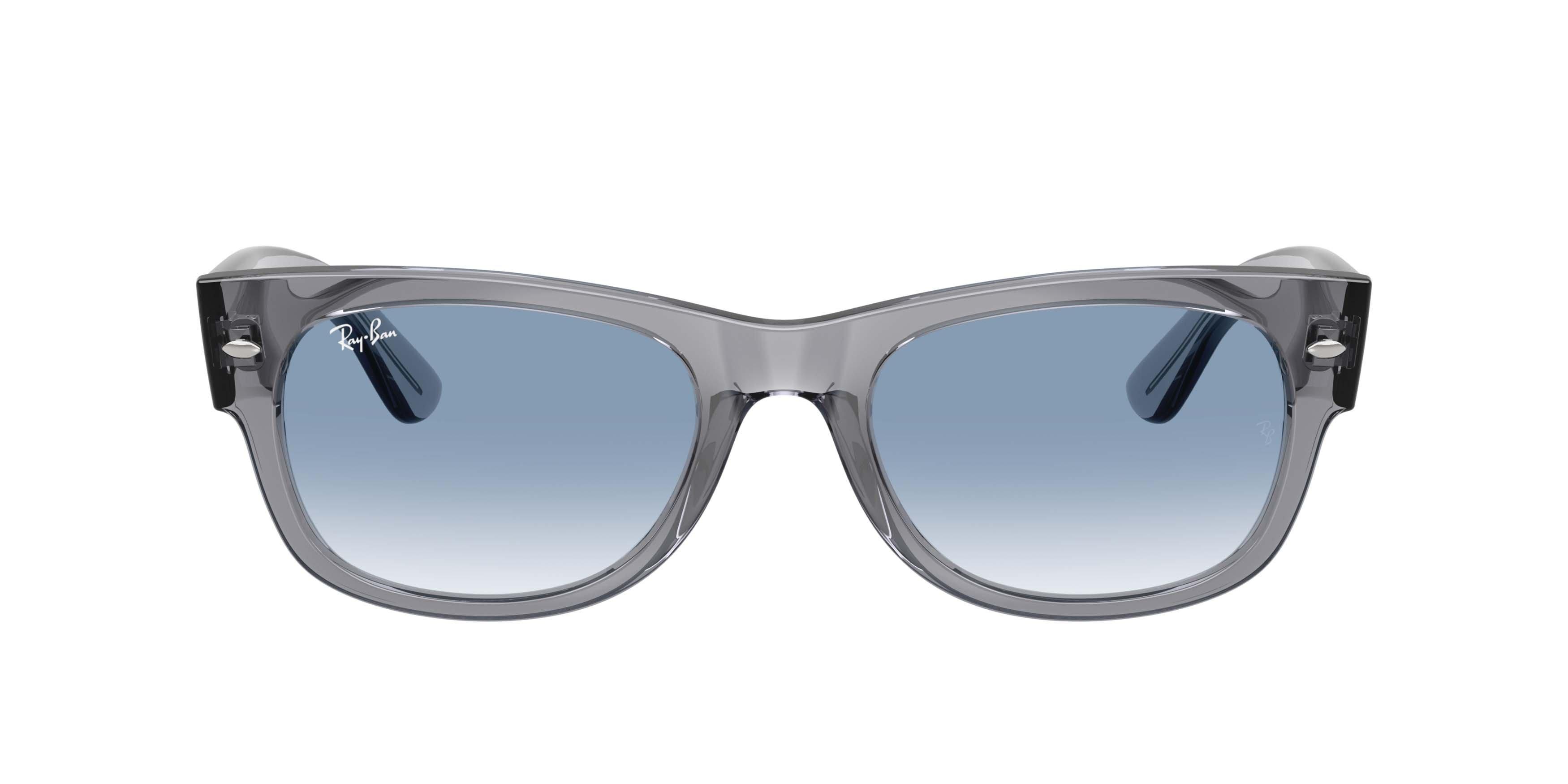 Ray-Ban Mega Wayfarer II Clear Gradient Blue Sunglasses &ndash; Polished Grey - GREY/BLUE Thumbnail View 2