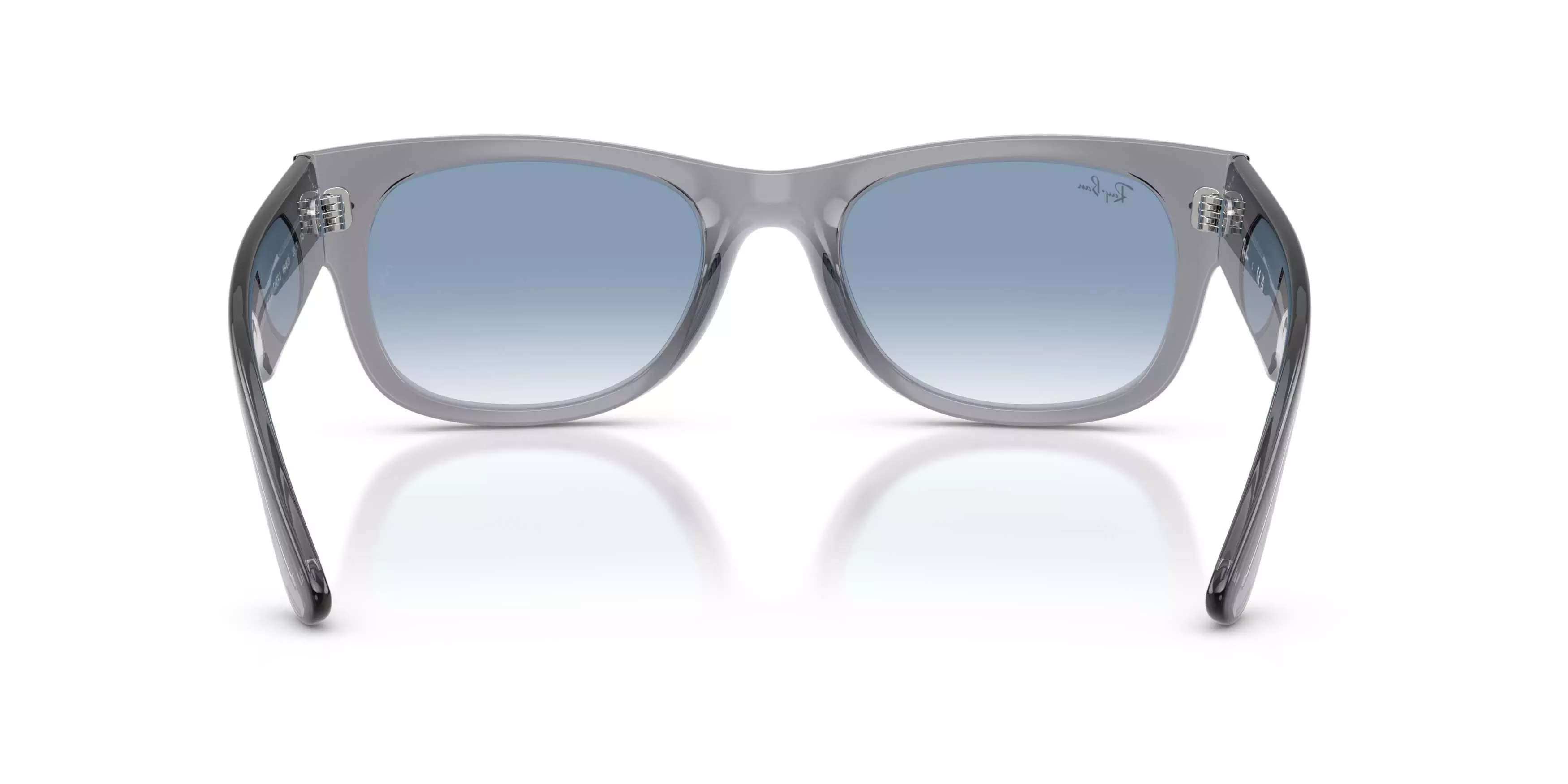 Ray-Ban Mega Wayfarer II Clear Gradient Blue Sunglasses &ndash; Polished Grey - GREY/BLUE