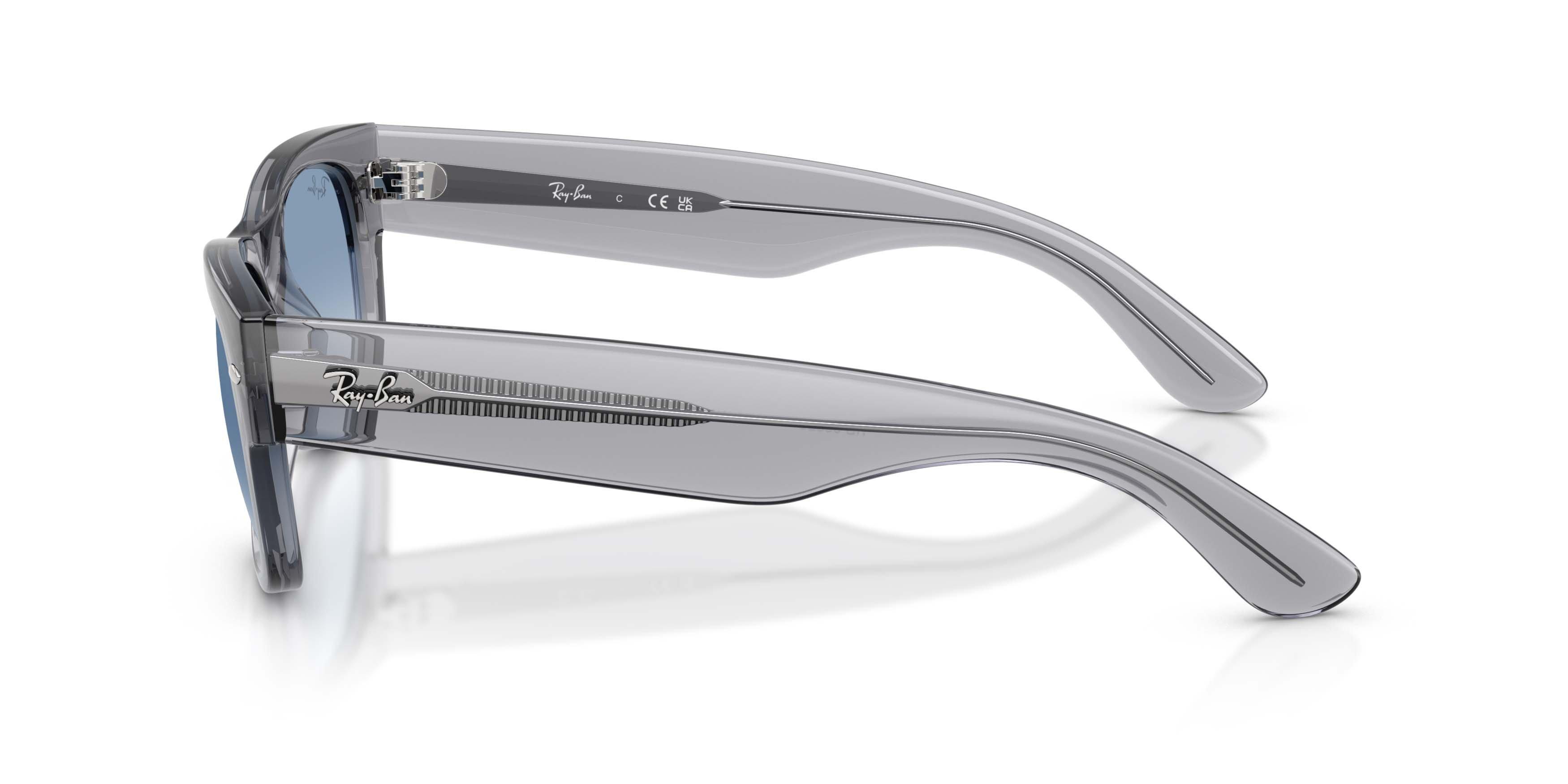 Ray-Ban Mega Wayfarer II Clear Gradient Blue Sunglasses &ndash; Polished Grey - GREY/BLUE Thumbnail View 6