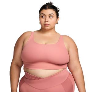 Nike Women's INF Wide Rib Bra Light-Support Non-Padded Longline Sports Bra
