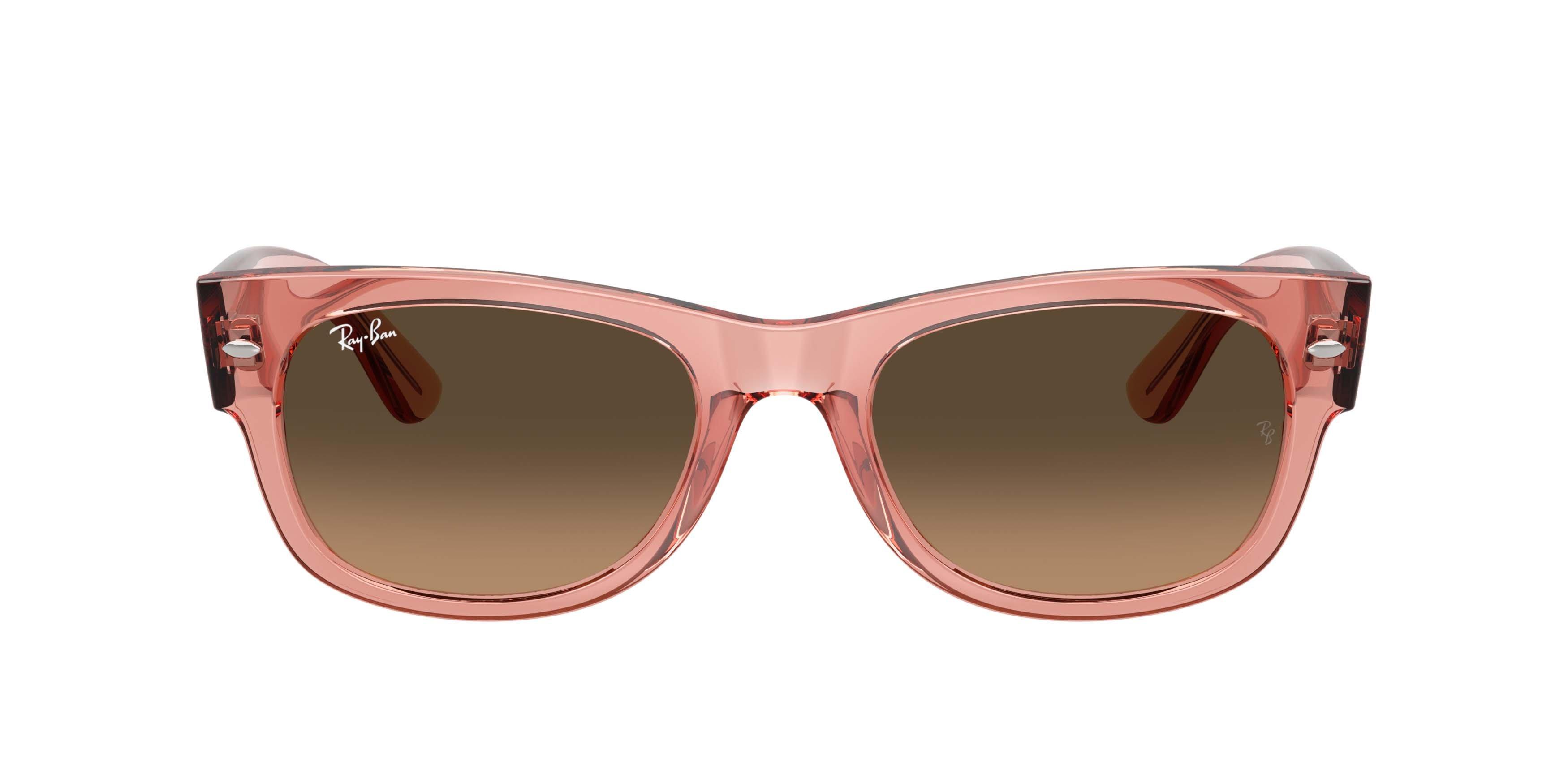 Ray-Ban Mega Wayfarer II Light Brown Gradient Black Sunglasses &ndash; Polished Transparent Pink - PINK/BROWN Thumbnail View 2