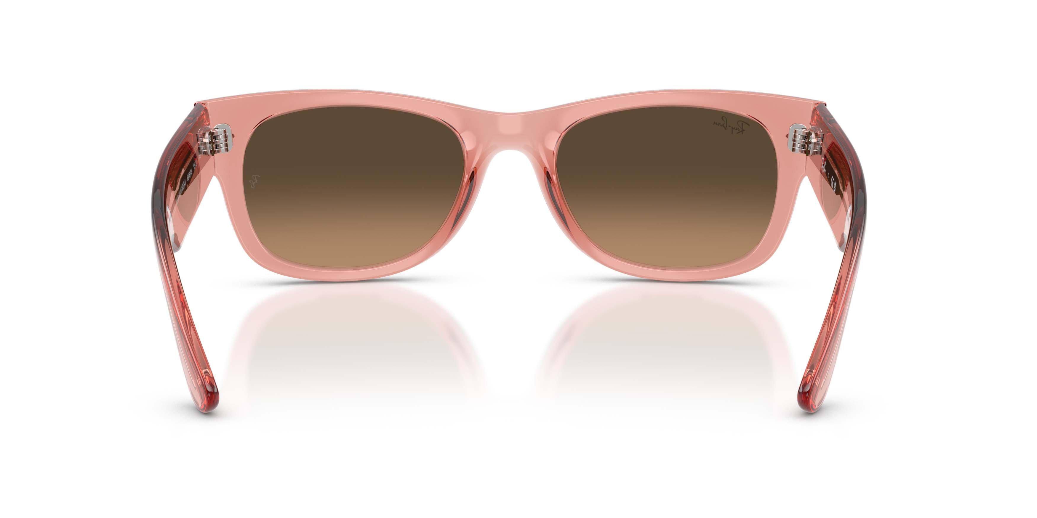 Ray-Ban Mega Wayfarer II Light Brown Gradient Black Sunglasses &ndash; Polished Transparent Pink - PINK/BROWN Thumbnail View 4