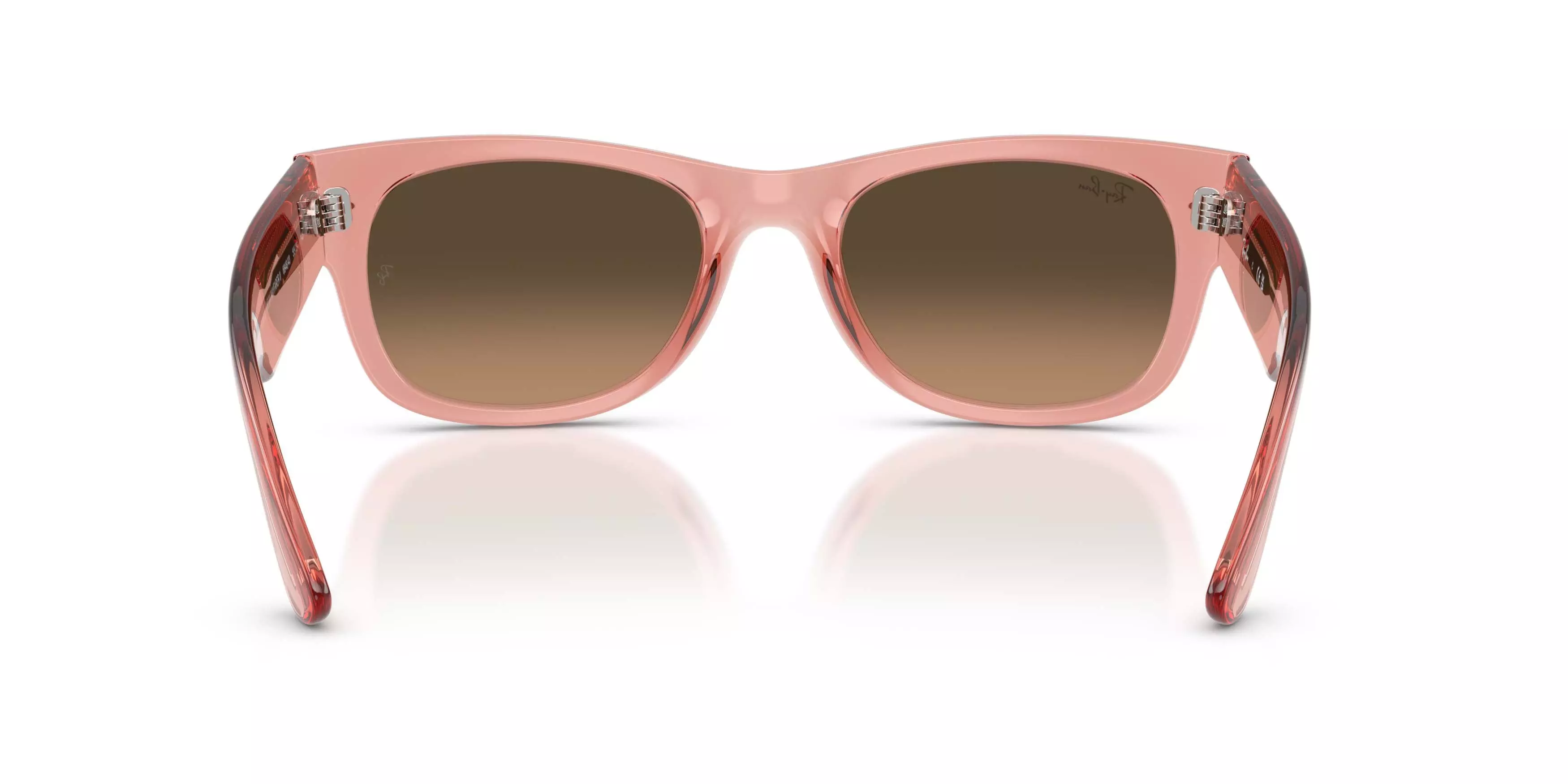 Ray-Ban Mega Wayfarer II Light Brown Gradient Black Sunglasses &ndash; Polished Transparent Pink - PINK/BROWN