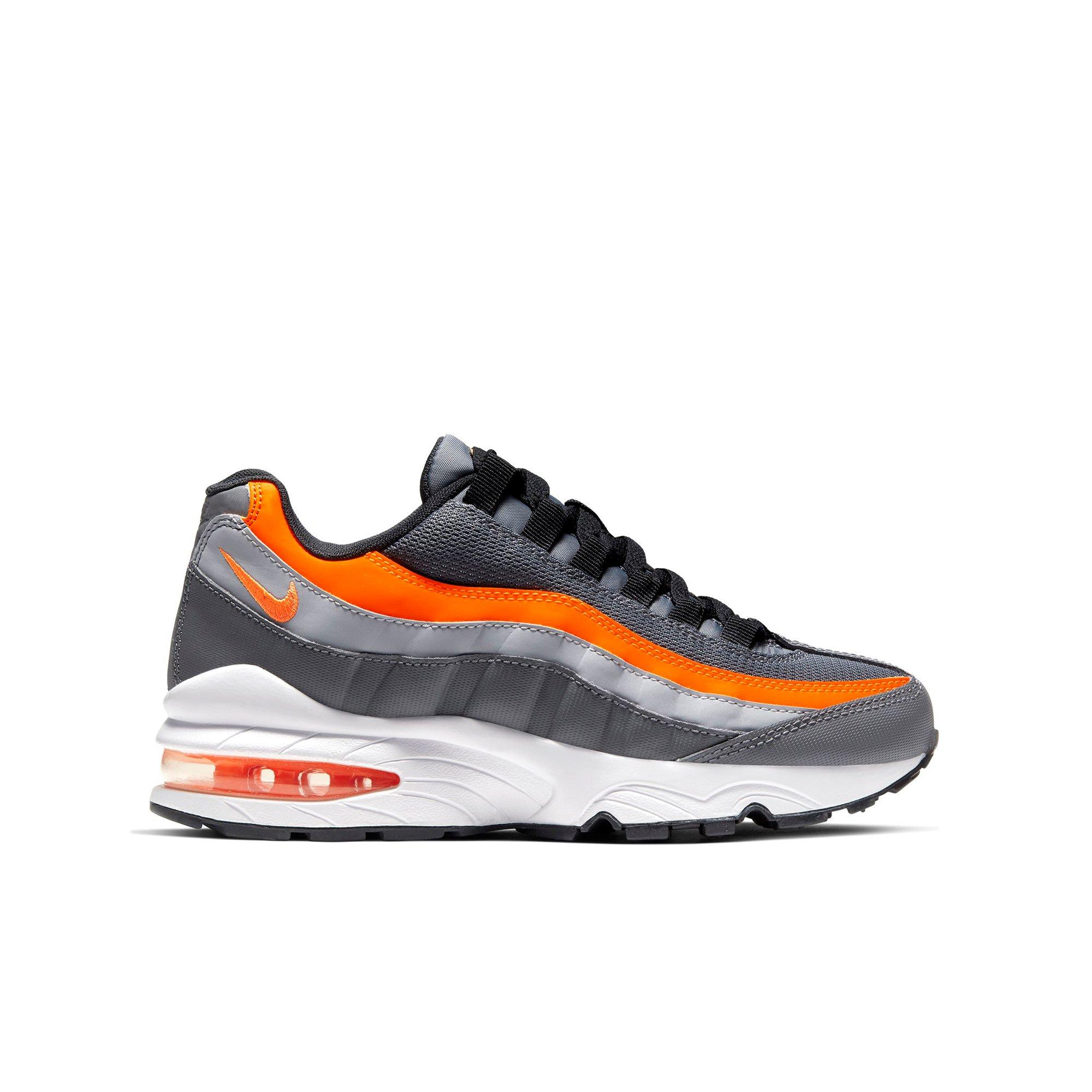 black grey and orange air max 95
