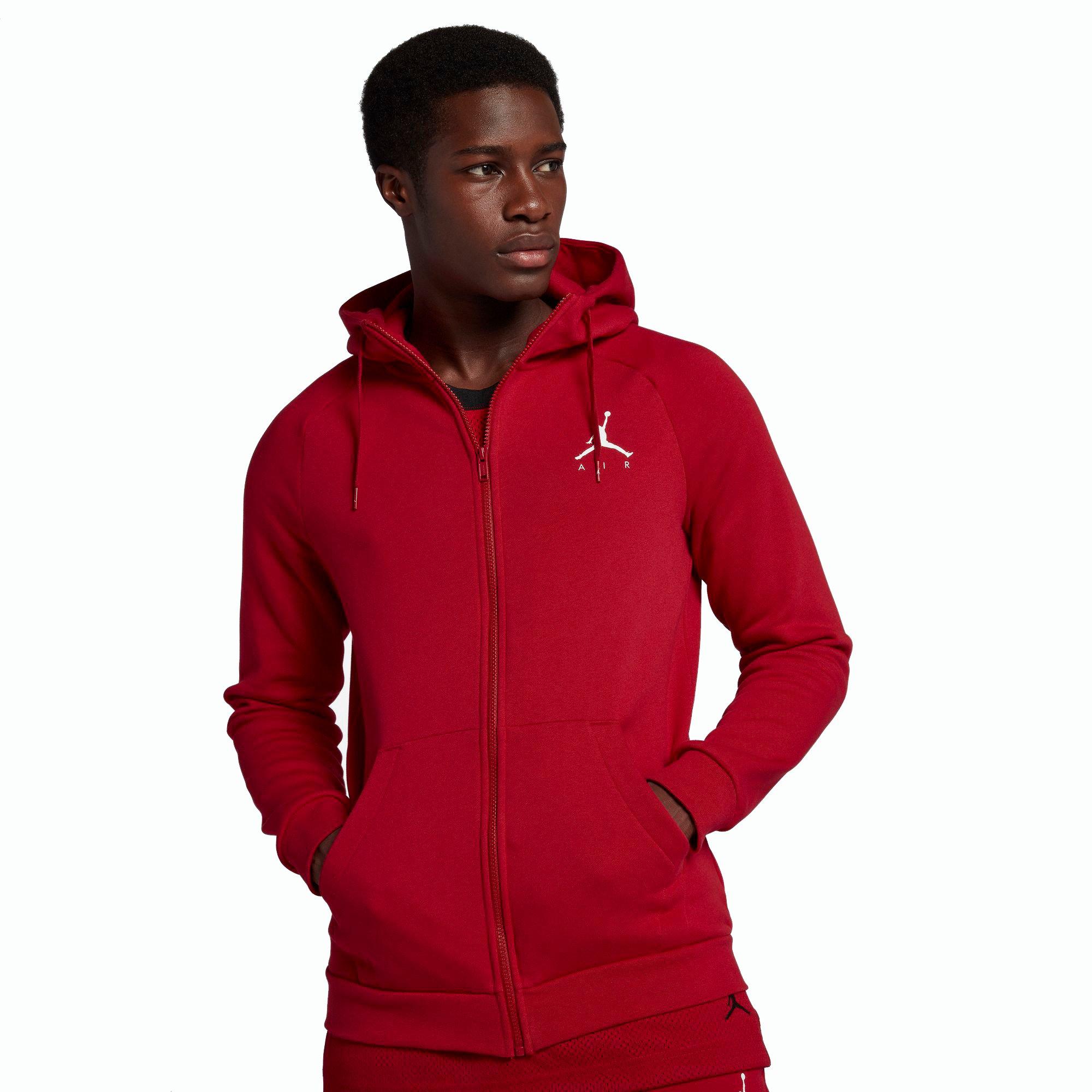 Jordan Men's Jumpman Fleece Jacket-Red 