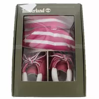 Timberland Crib Bootie Hat "Pink" Girl's Set - PINK