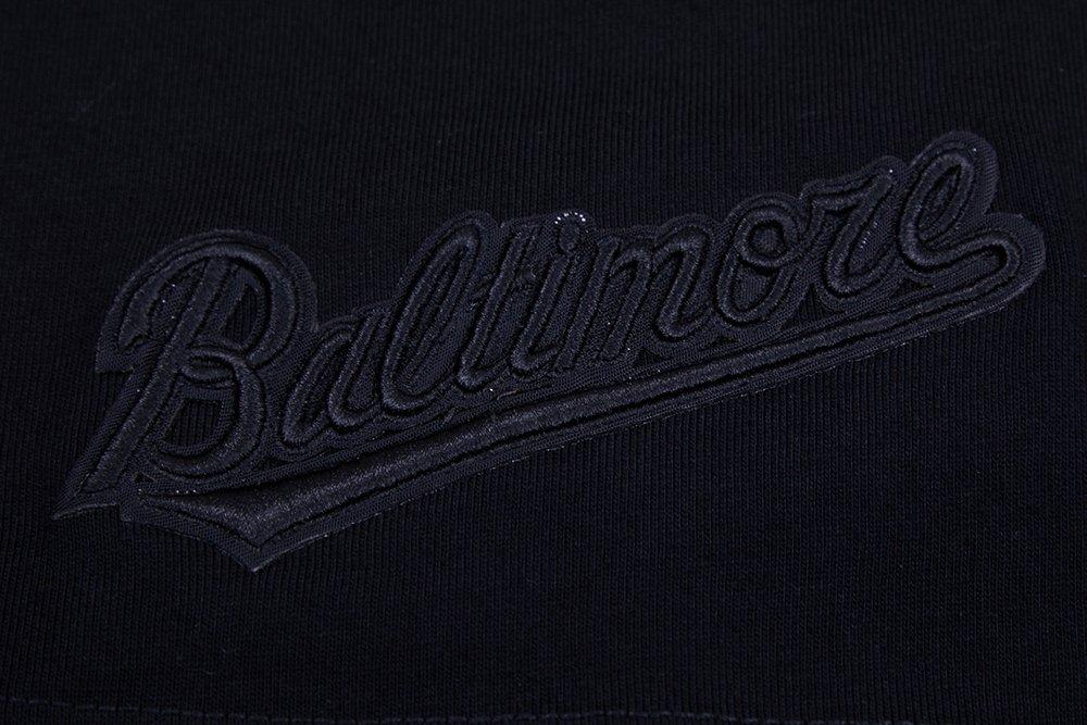 Pro Standard Men's MLB Baltimore Orioles Neutral Drop Shoulder Top - BLACK Thumbnail View 7