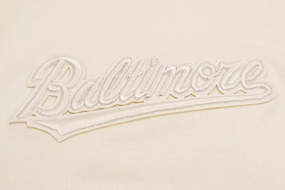 Pro Standard Men's MLB Baltimore Orioles Neutral Drop Shoulder Top - CREAM