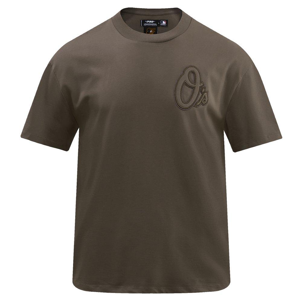 Pro Standard Men's MLB Baltimore Orioles Neutral Drop Shoulder Top - DK BROWN Thumbnail View 1