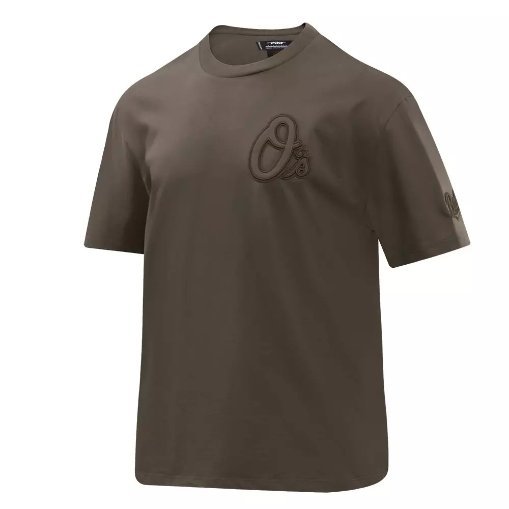 Pro Standard Men's MLB Baltimore Orioles Neutral Drop Shoulder Top - DK BROWN