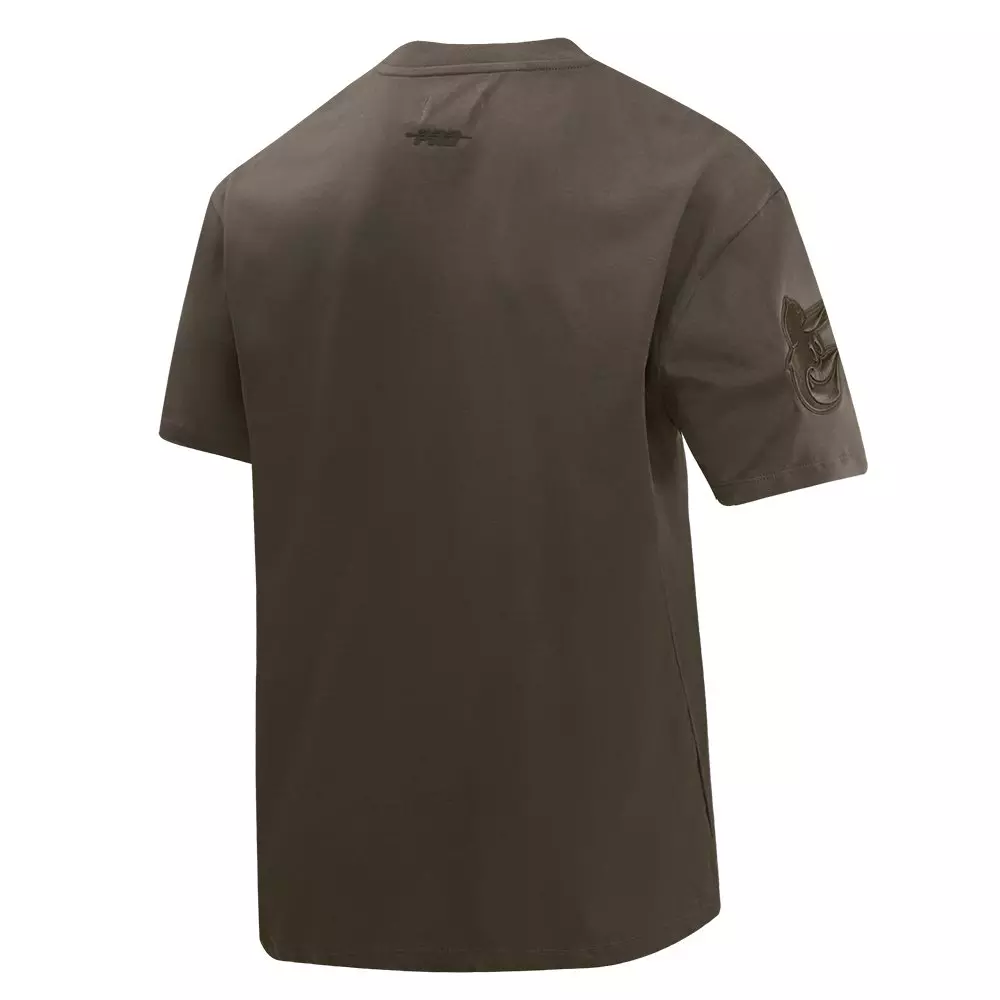 Pro Standard Men's MLB Baltimore Orioles Neutral Drop Shoulder Top - DK BROWN