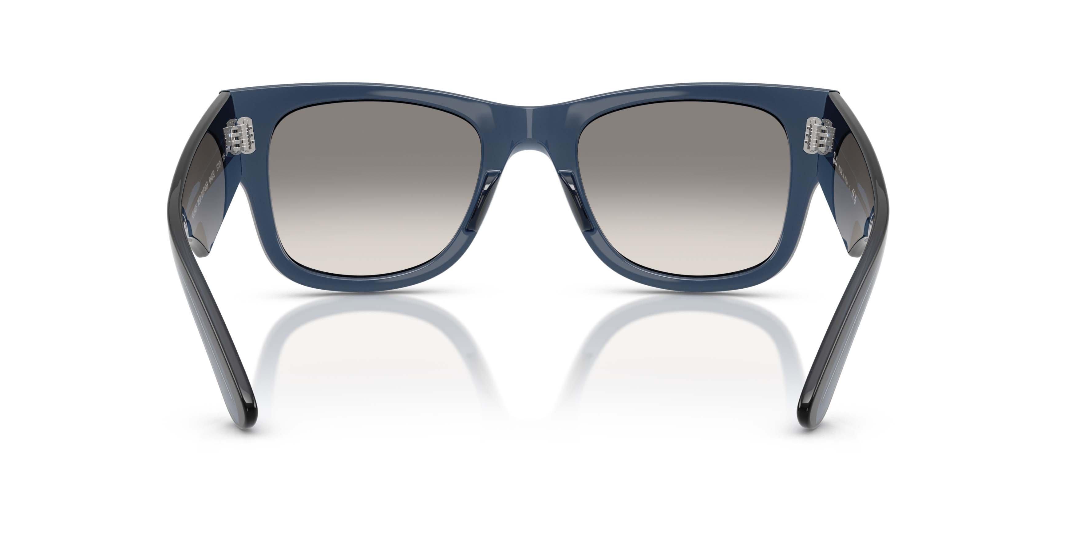 Ray-Ban Mega Wayfarer Clear Gradient Grey Sunglasses &ndash; Polished Transparent Dark Blue - BLUE/GREY Thumbnail View 4