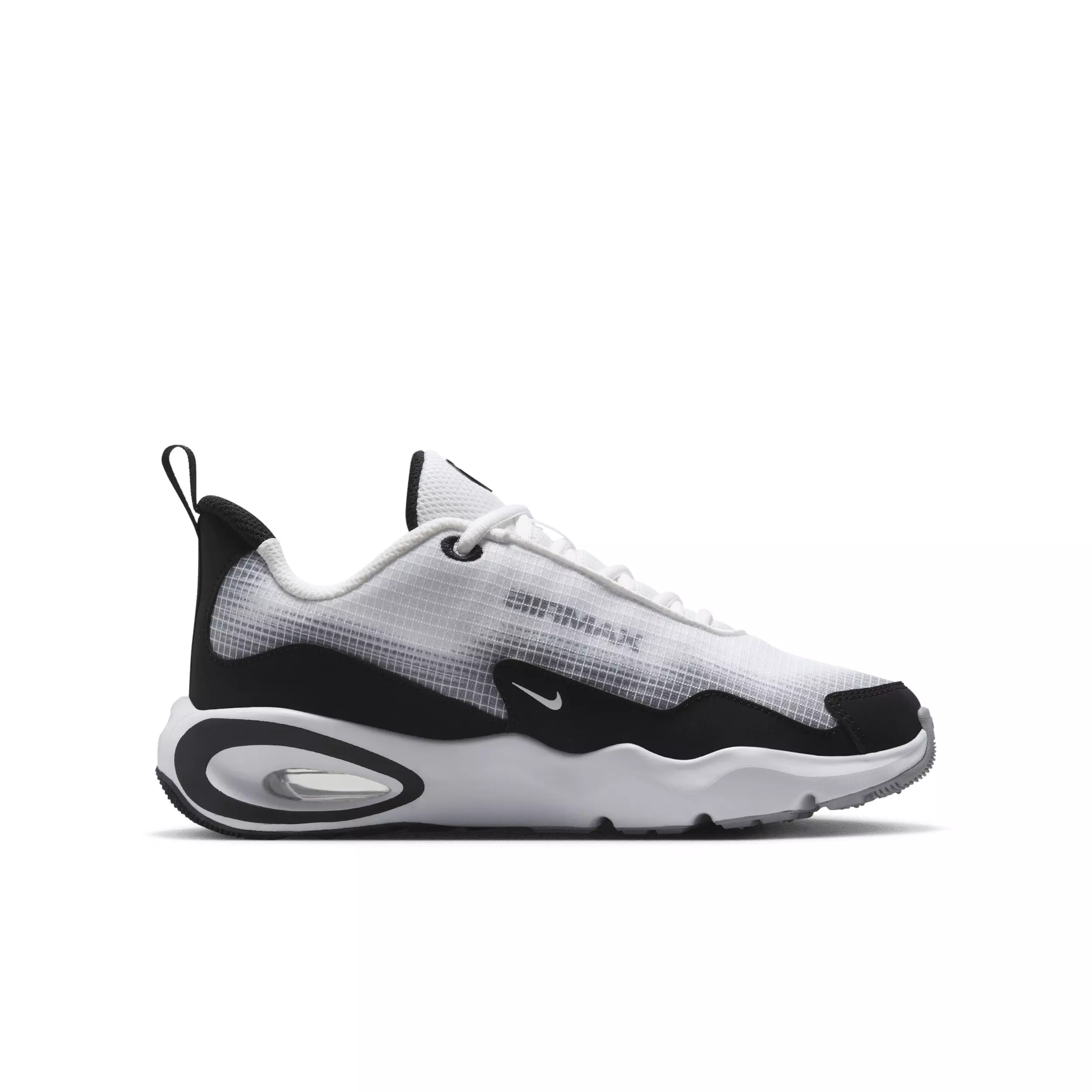 Nike Air Max Nova "White/Black/Wolf Grey/White" Grade School Boys' Shoe - WHITE/BLACK/GREY/WHITE