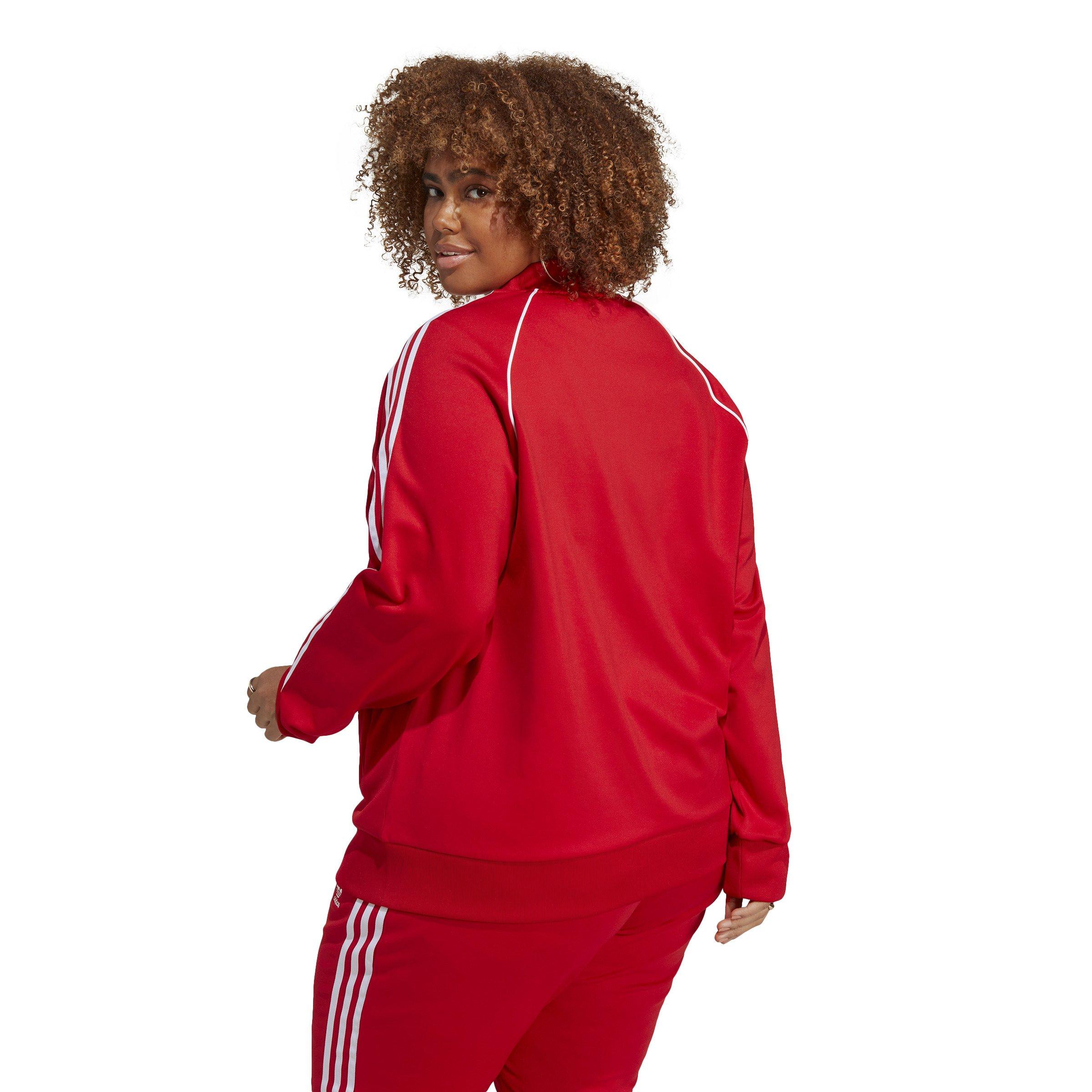 Adidas sst track jacket best sale women's red