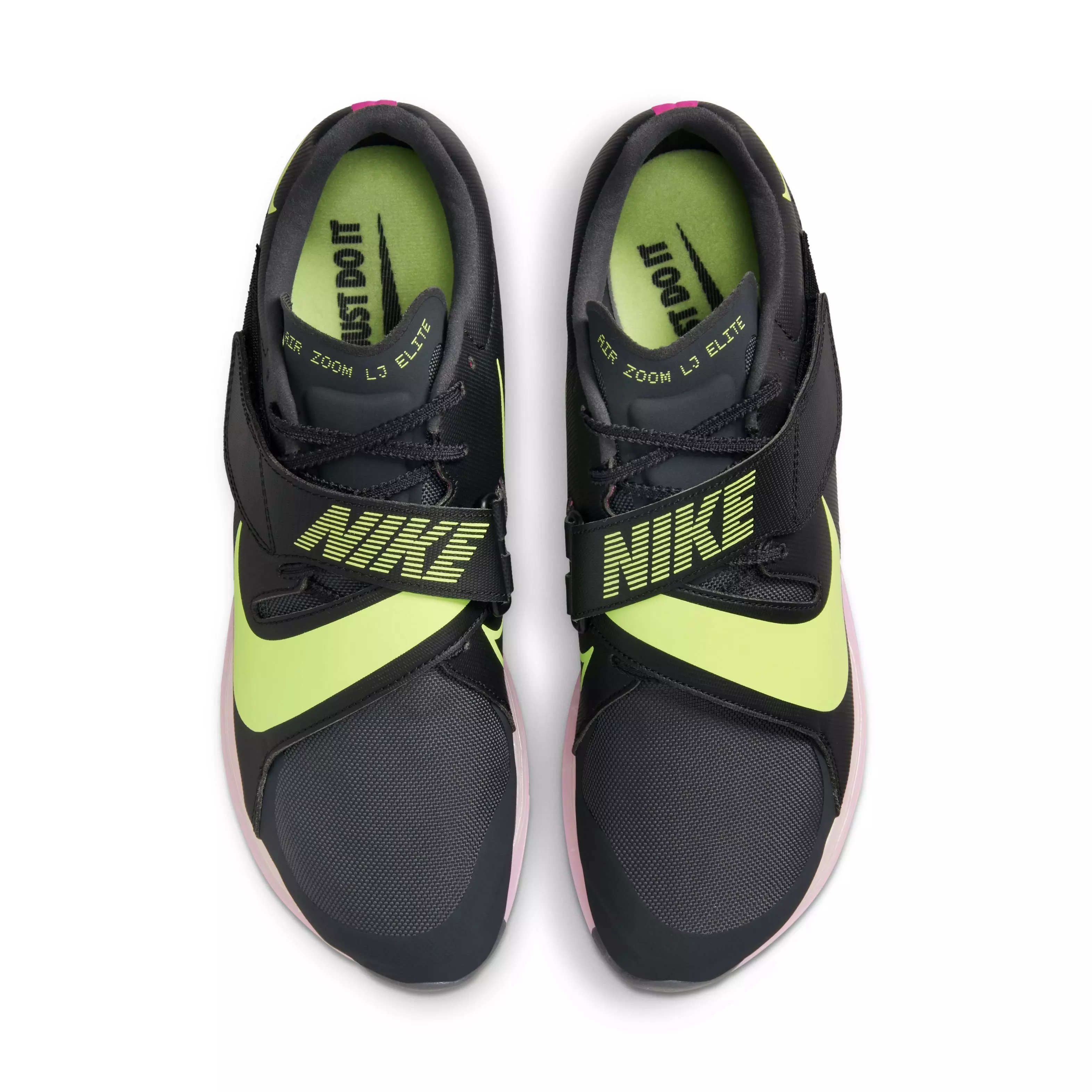 Nike Air Zoom LJ Elite "Black/Light Green" Men's Track Spike - BLACK/LT GREEN