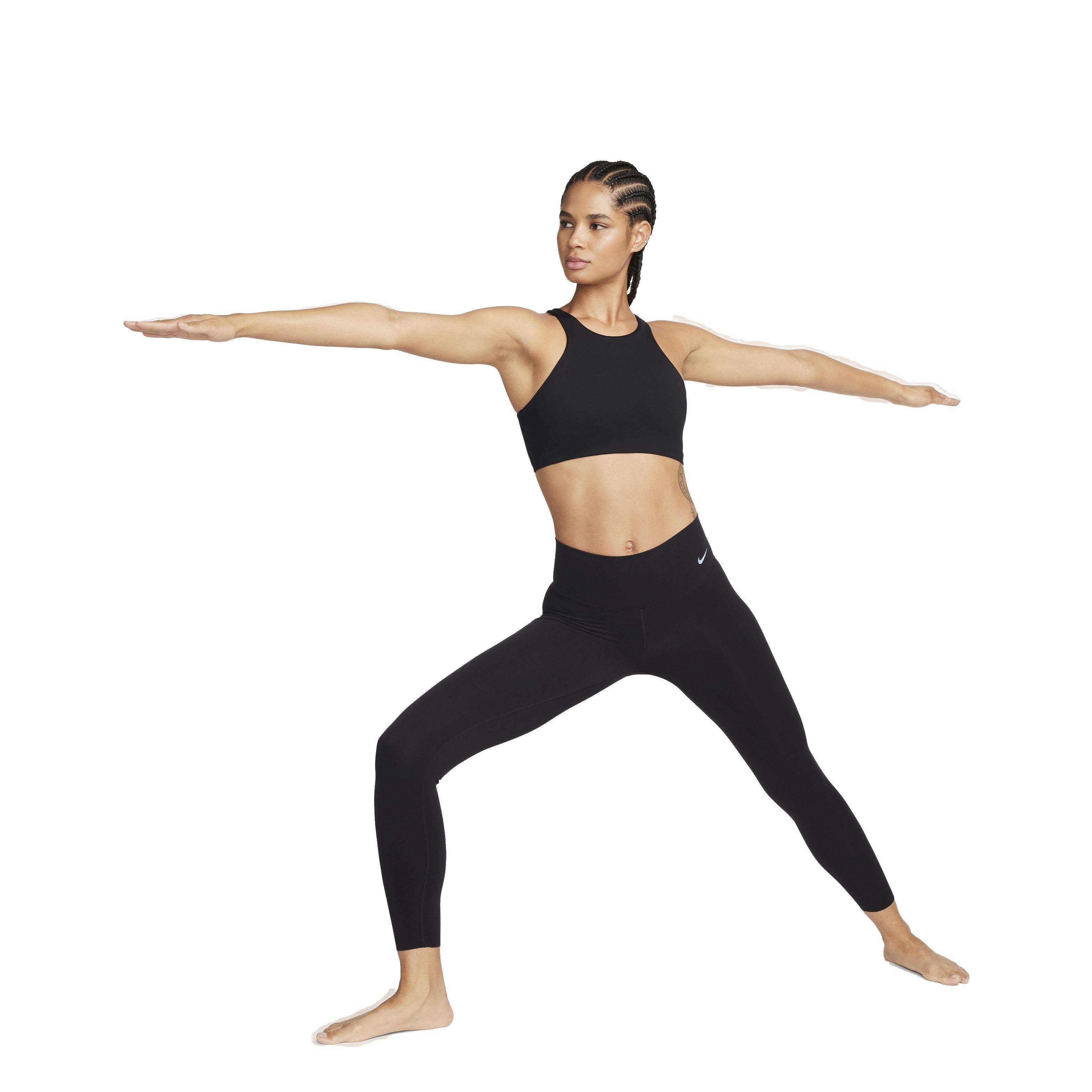 Nike Women's One Medium-Support Lightly Lined Sports Bra - BLACK Thumbnail View 6