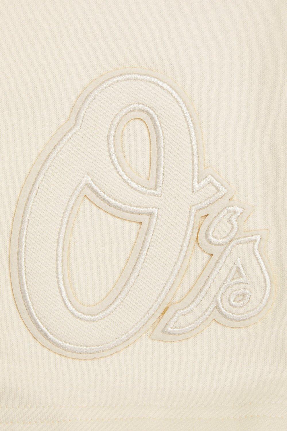 Pro Standard Men's MLB Baltimore Orioles Neutral Fleece Short - CREAM Thumbnail View 6