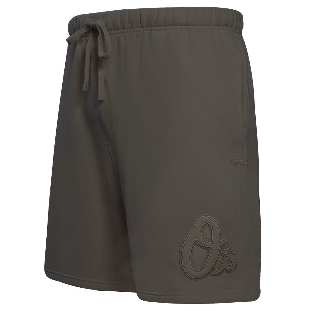 Pro Standard Men's MLB Baltimore Orioles Neutral Fleece Short - DK BROWN Thumbnail View 3
