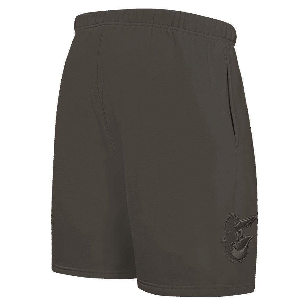 Pro Standard Men's MLB Baltimore Orioles Neutral Fleece Short - DK BROWN Thumbnail View 4
