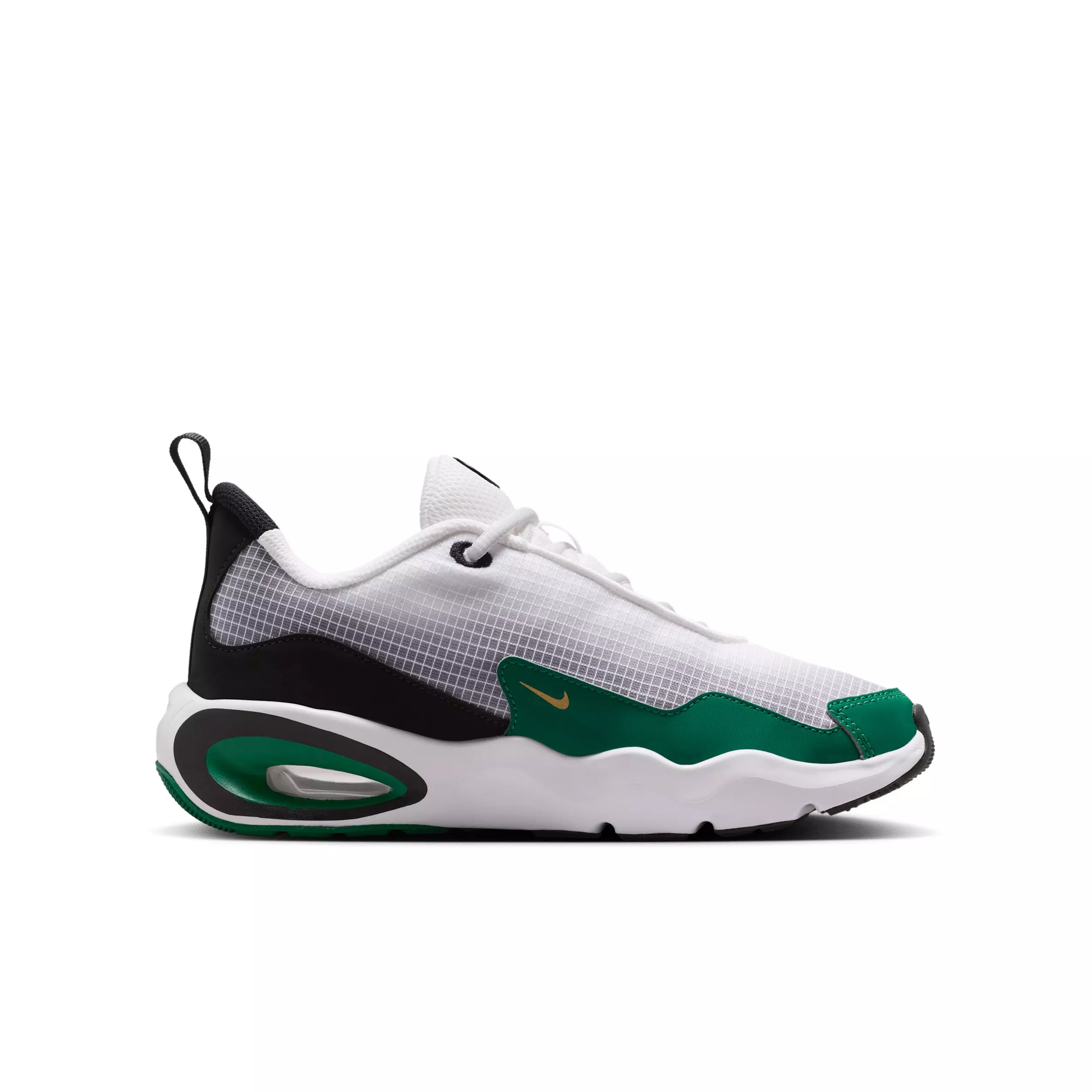 Nike Air Max Nova "White/Malachite/Black/Metallic Gold" Grade School Boys' Shoe - WHITE/MALACHITE/BLACK/GOLD