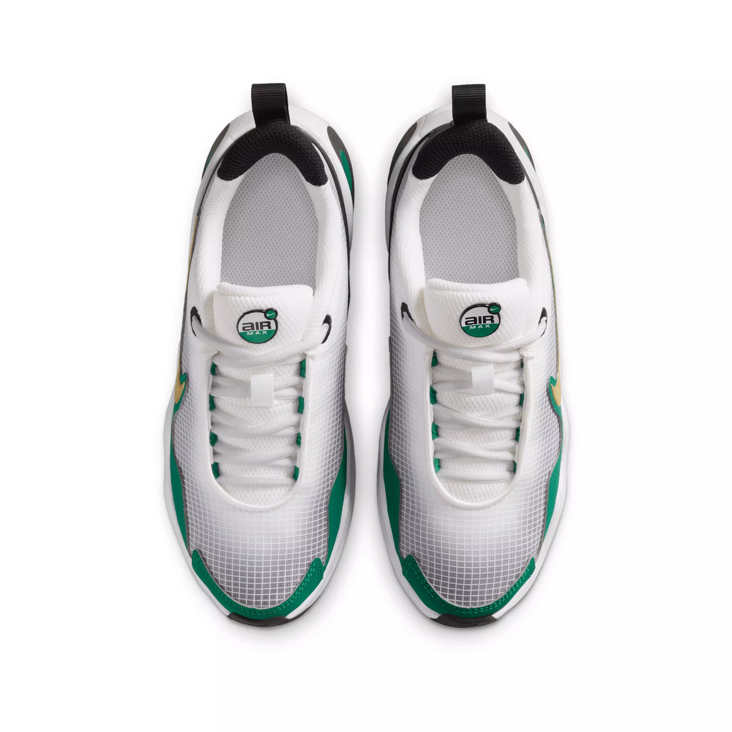 Nike Air Max Nova "White/Malachite/Black/Metallic Gold" Grade School Boys' Shoe - WHITE/MALACHITE/BLACK/GOLD