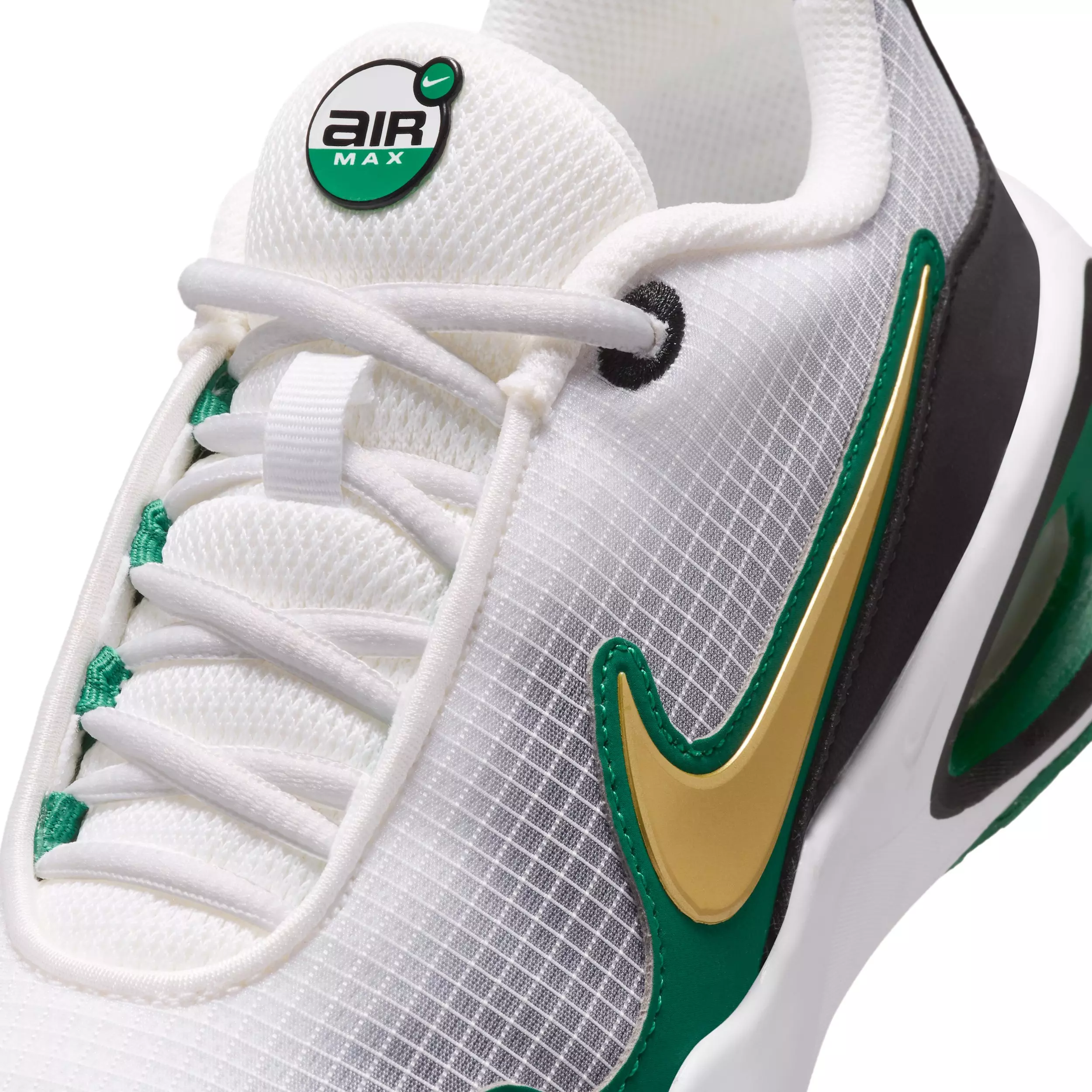 Nike Air Max Nova "White/Malachite/Black/Metallic Gold" Grade School Boys' Shoe - WHITE/MALACHITE/BLACK/GOLD