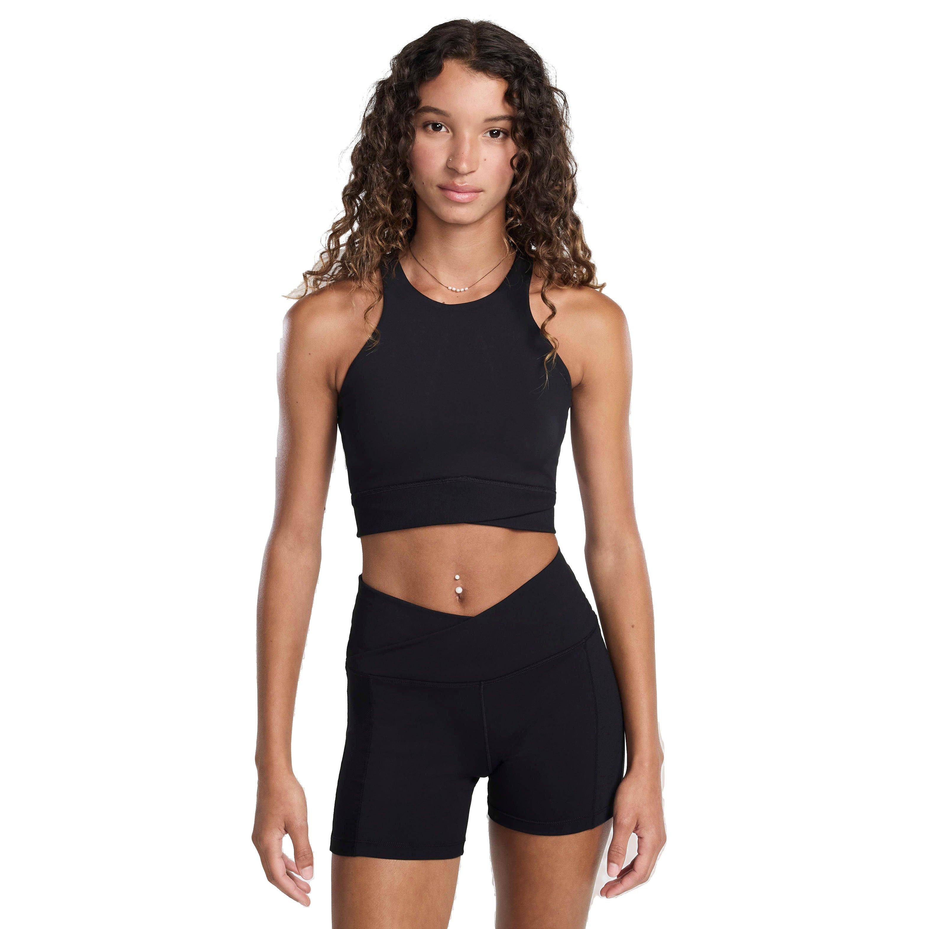 Nike Women's One Twist Light-Support Lightly Lined High-Neck Sports Bra - BLACK Thumbnail View 1