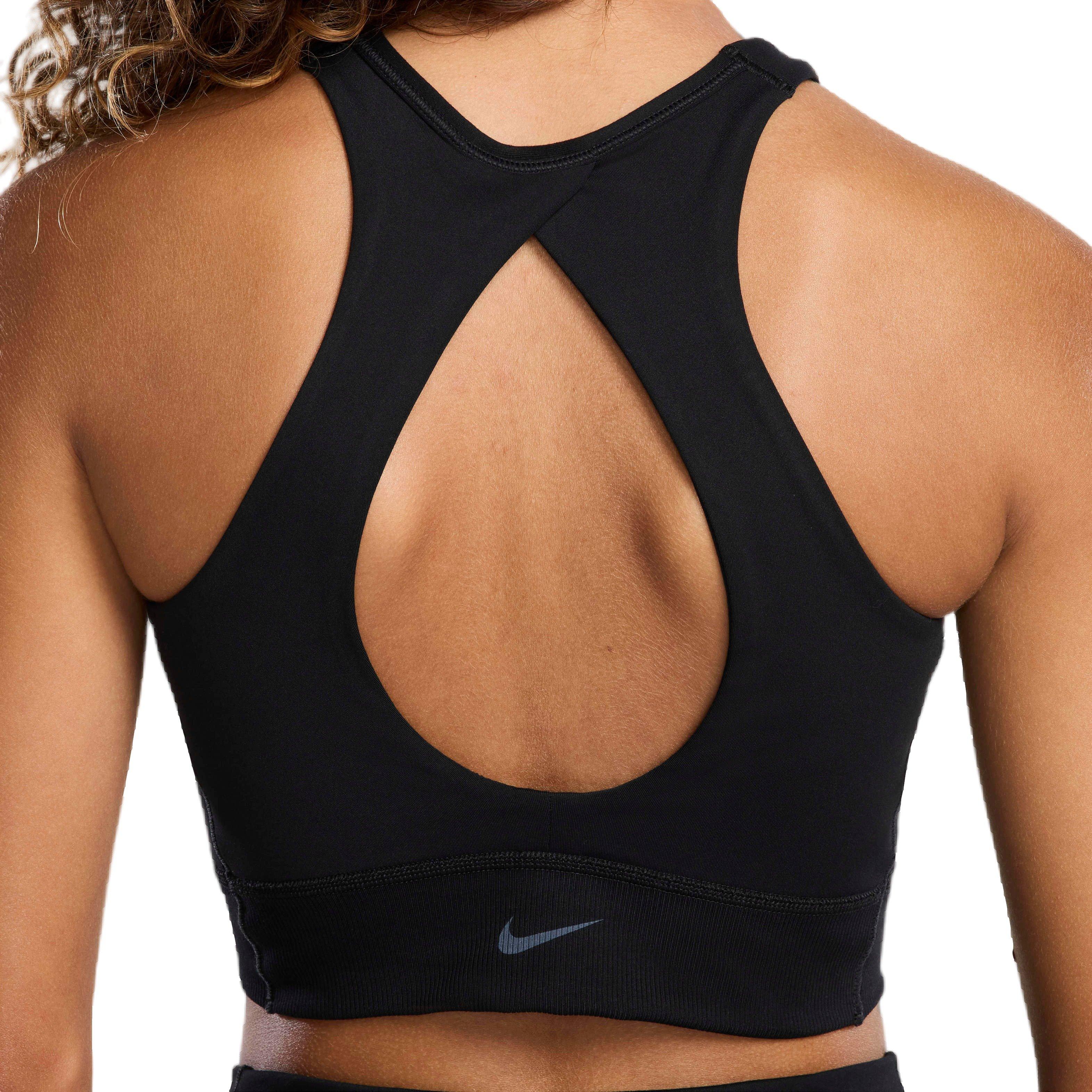 Nike Women's One Twist Light-Support Lightly Lined High-Neck Sports Bra - BLACK Thumbnail View 4