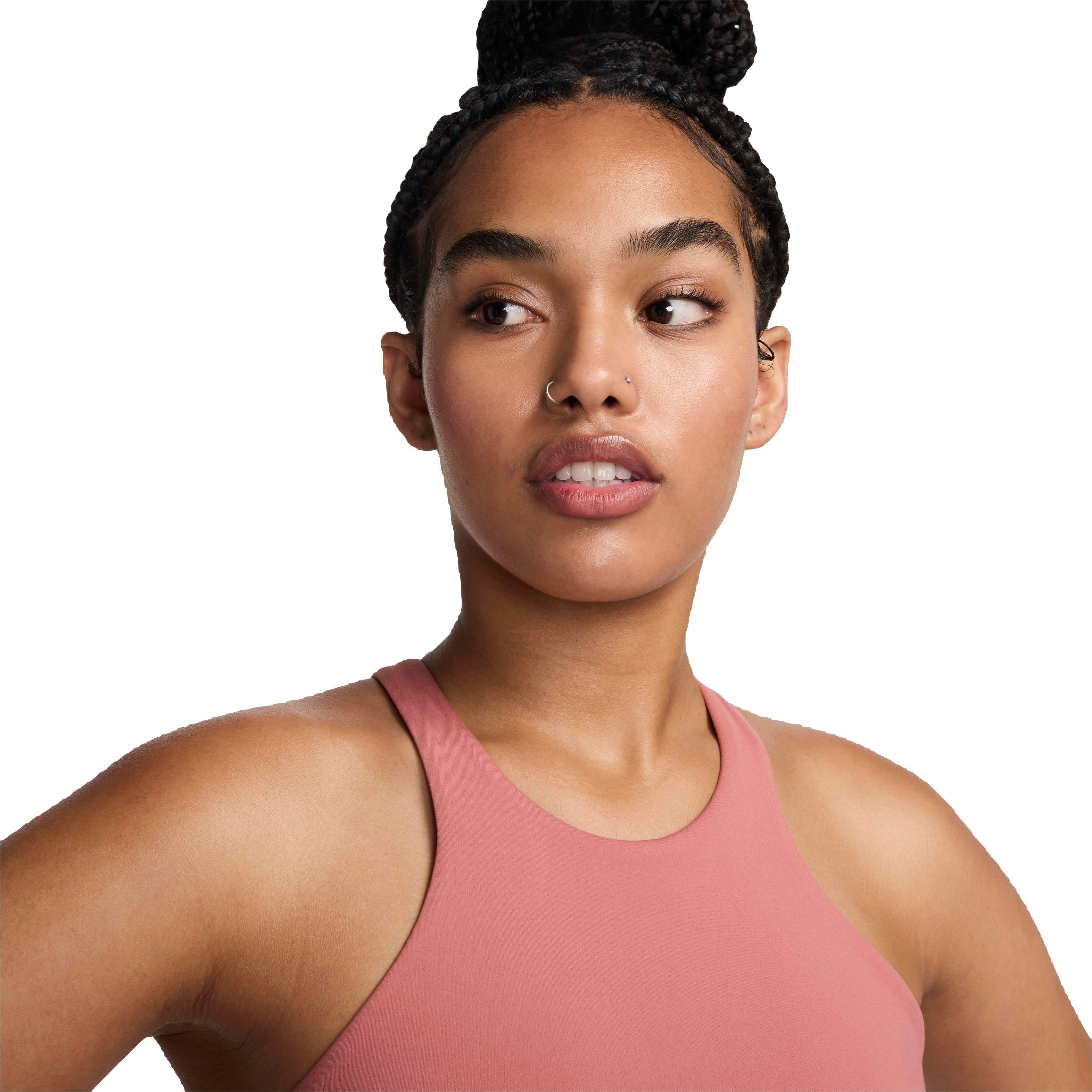 Nike Women's One Twist Light-Support Lightly Lined High-Neck Sports Bra - PINK Thumbnail View 3