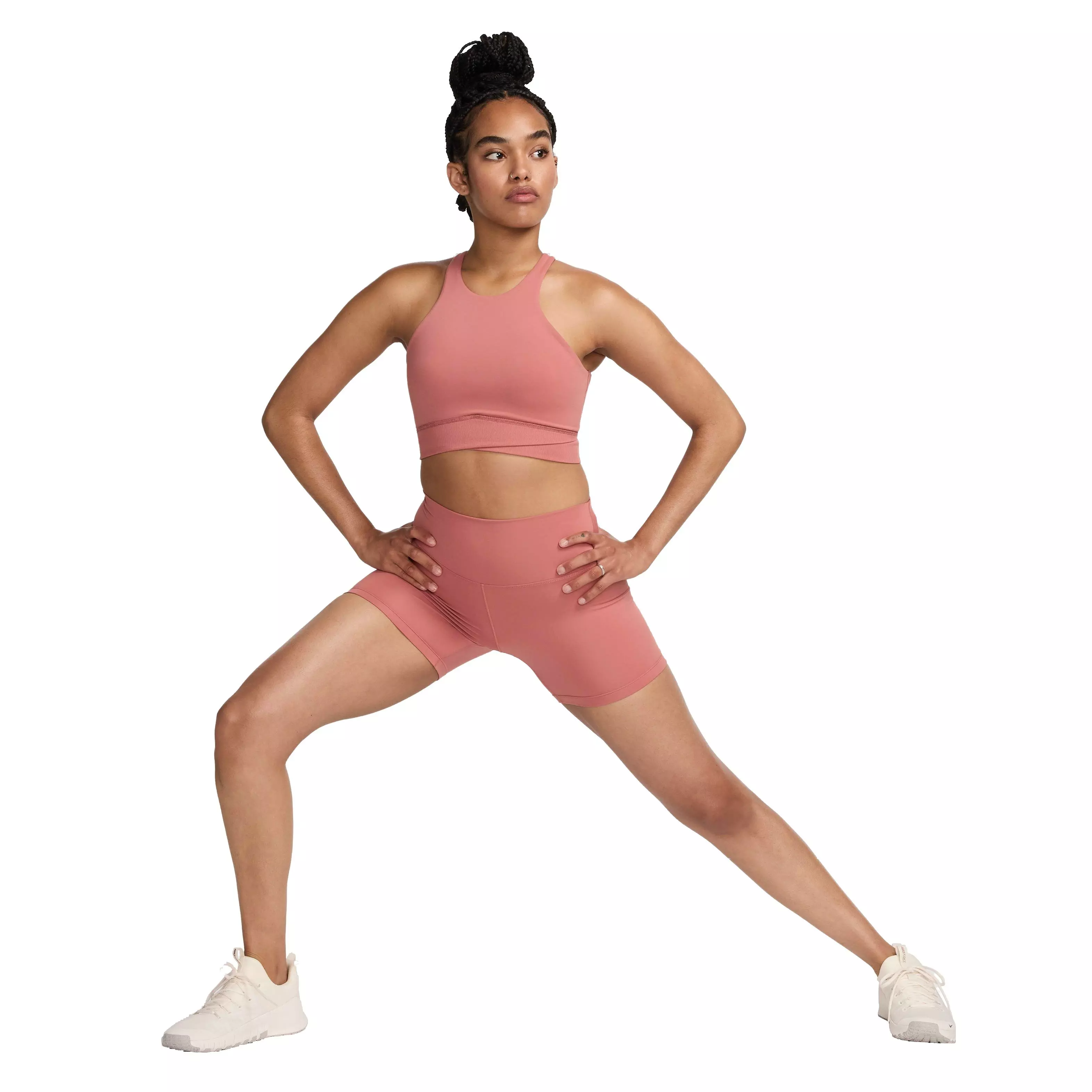 Nike Women's One Twist Light-Support Lightly Lined High-Neck Sports Bra - PINK