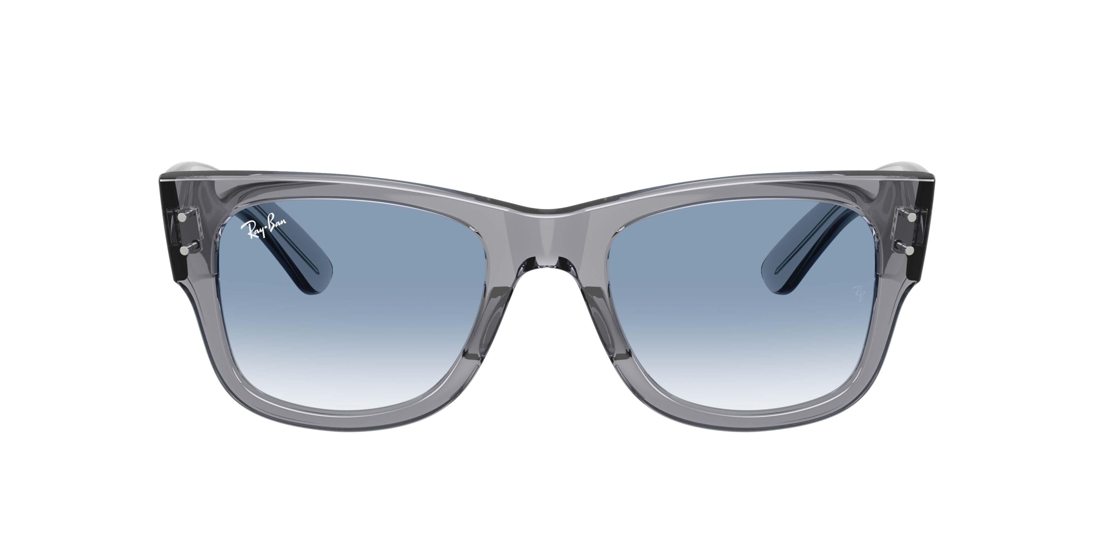 Ray-Ban Mega Wayfarer Clear Gradient Blue Sunglasses &ndash; Polished Transparent Grey - GREY/BLUE Thumbnail View 2