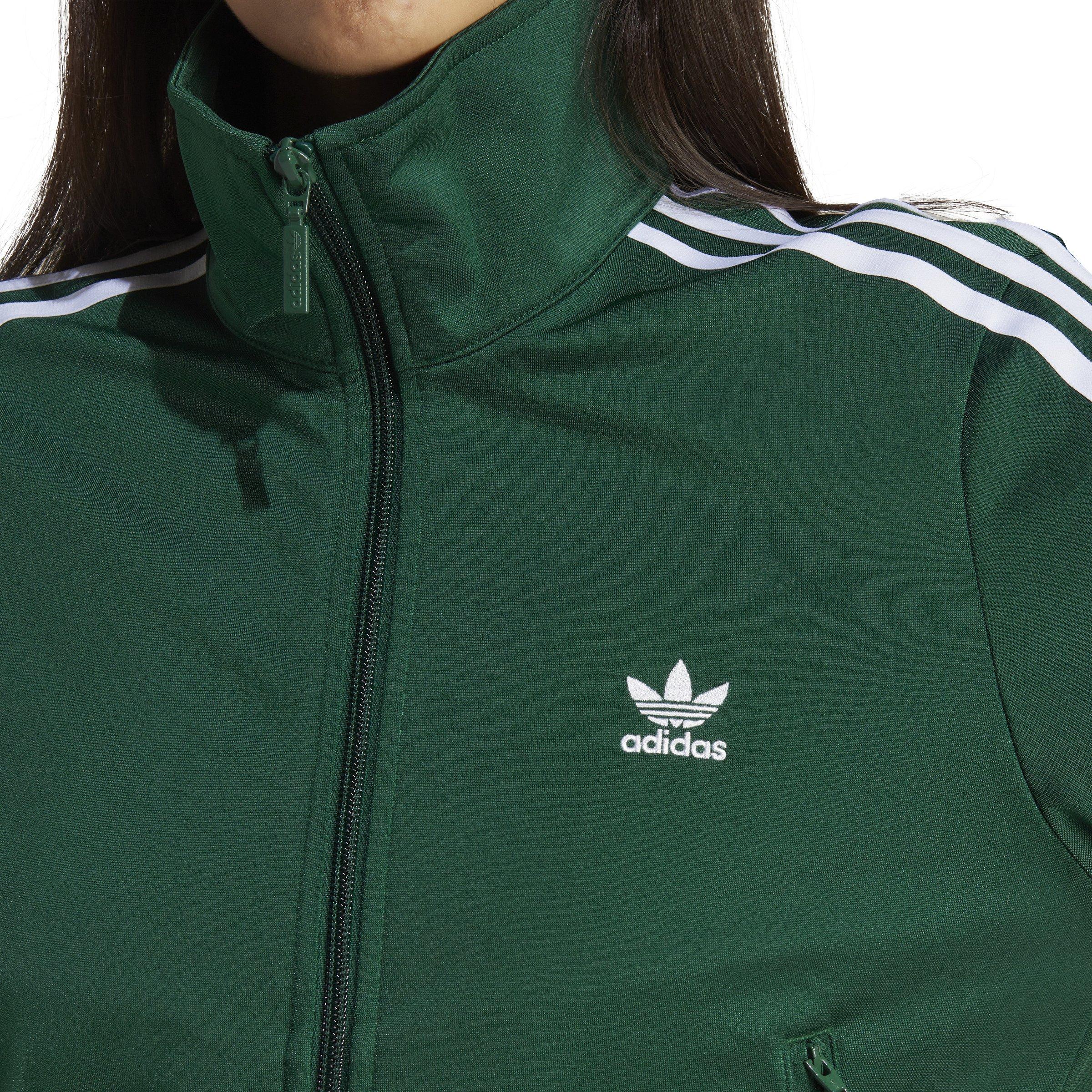 Adidas green clearance firebird track top